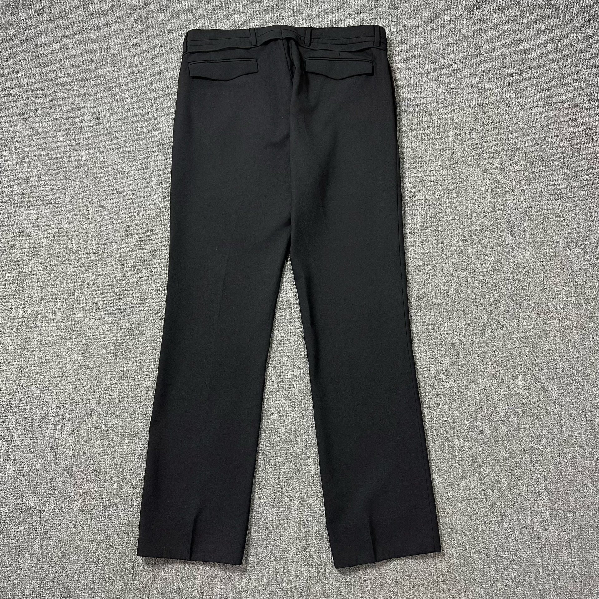 Dior Black Double Waistband Slim Trousers — back