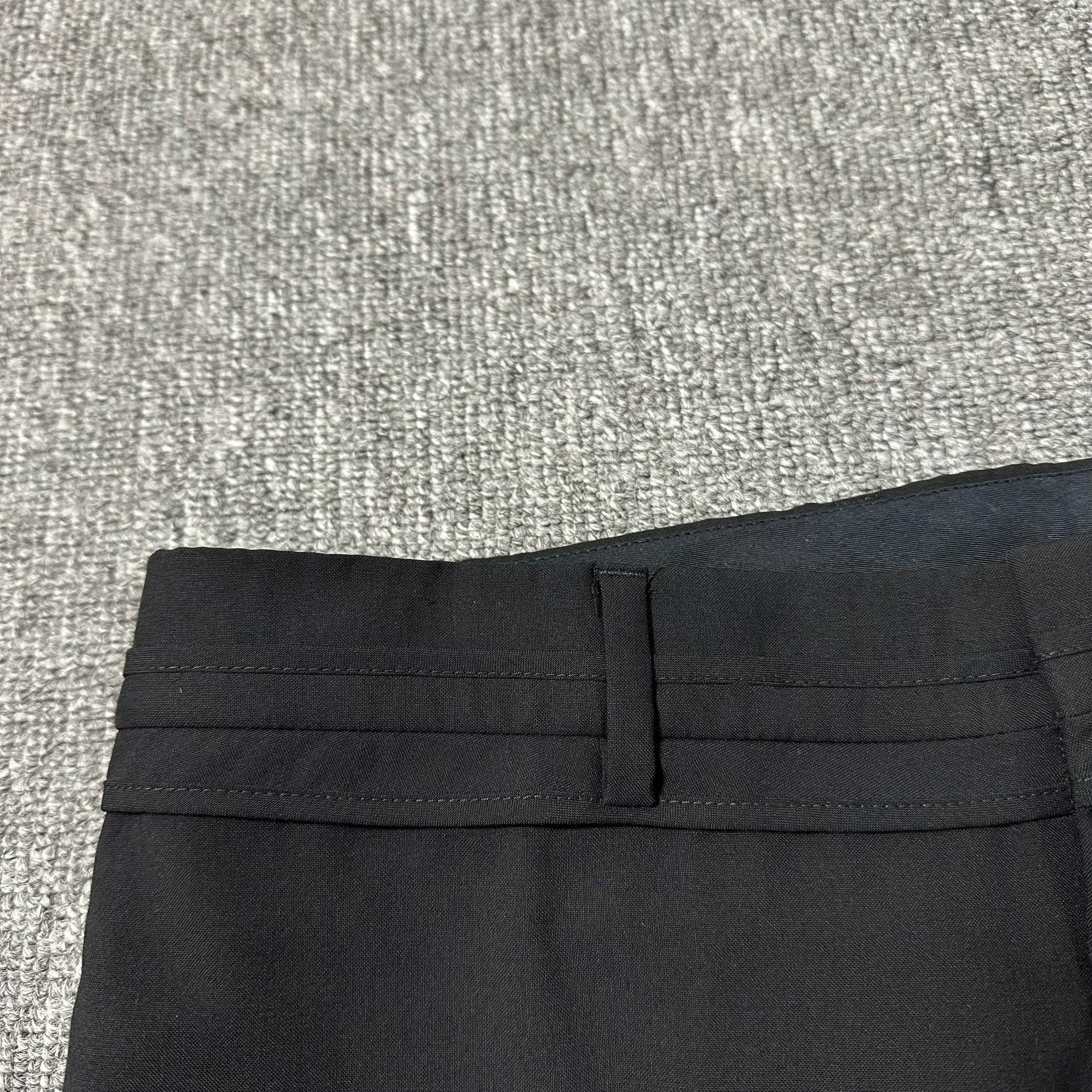 Dior Black Double Waistband Slim Trousers — detail