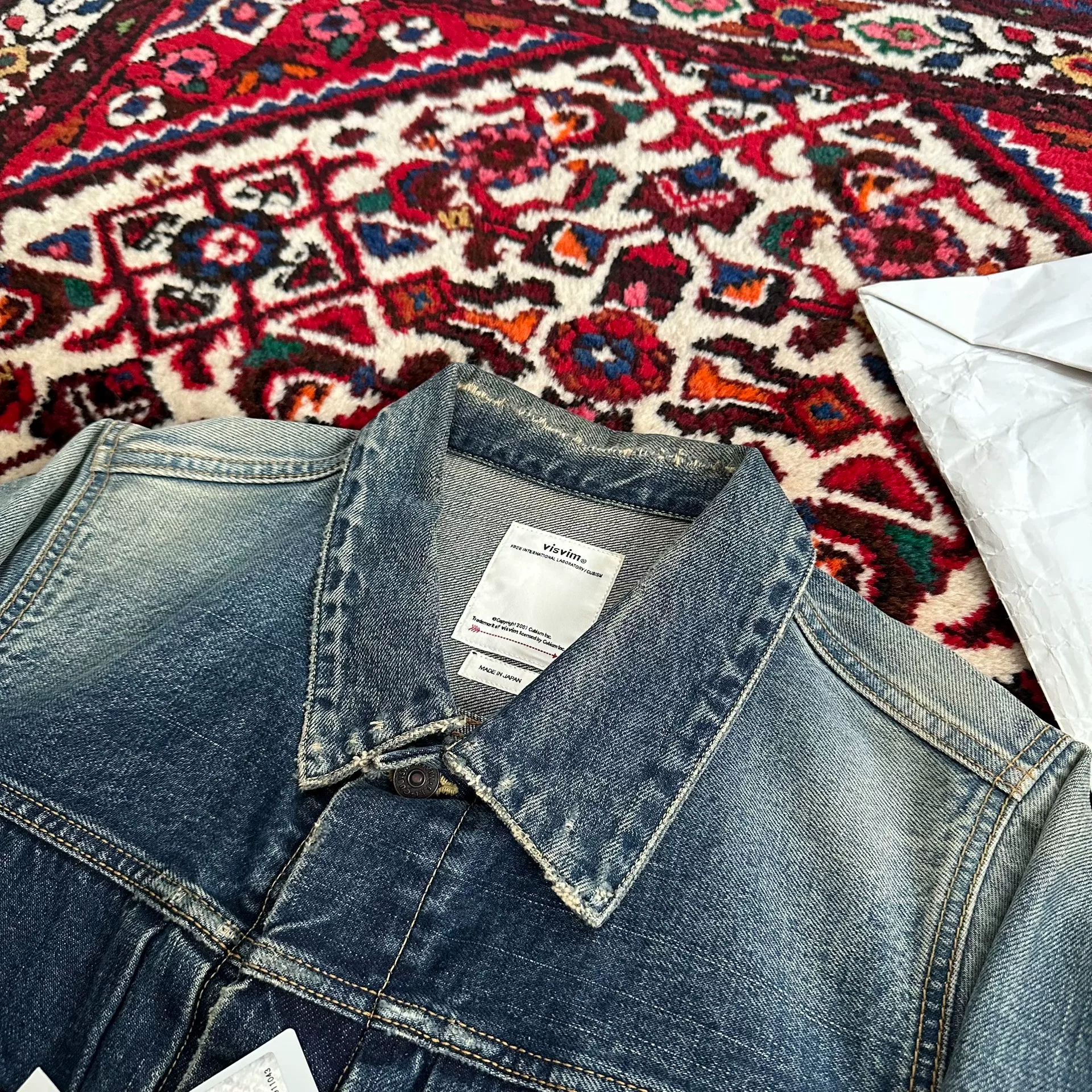 VISVIM 18aw 101 JUMBO Denim Jacket — label