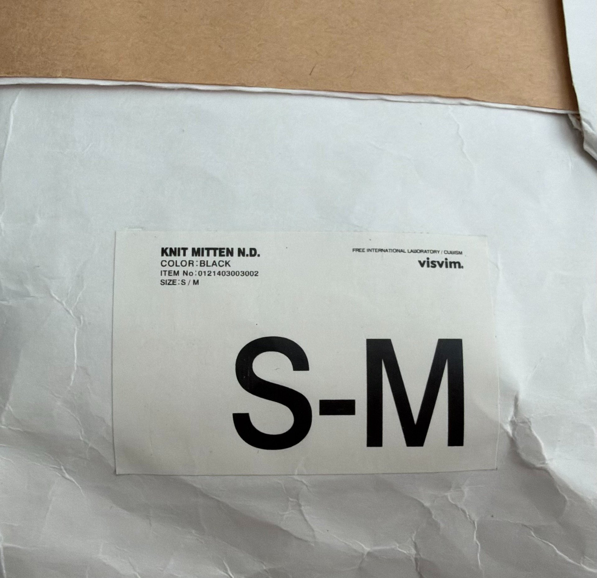 Visvim Knit Mitten N.D. Spot Limited — label
