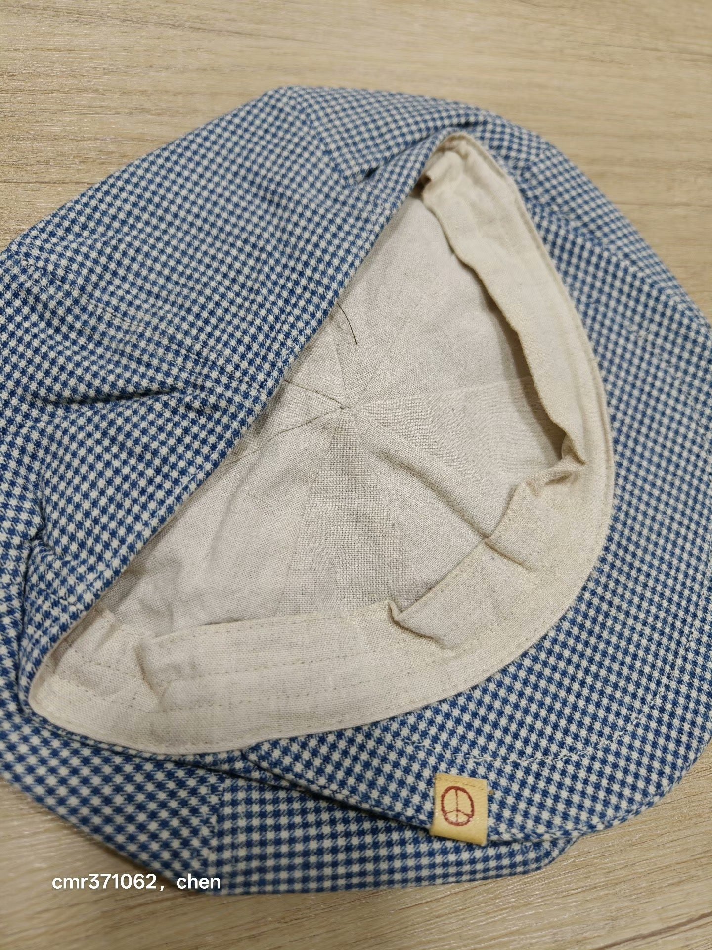 visvim 14ss Goodwood Indigo Check Cap — front