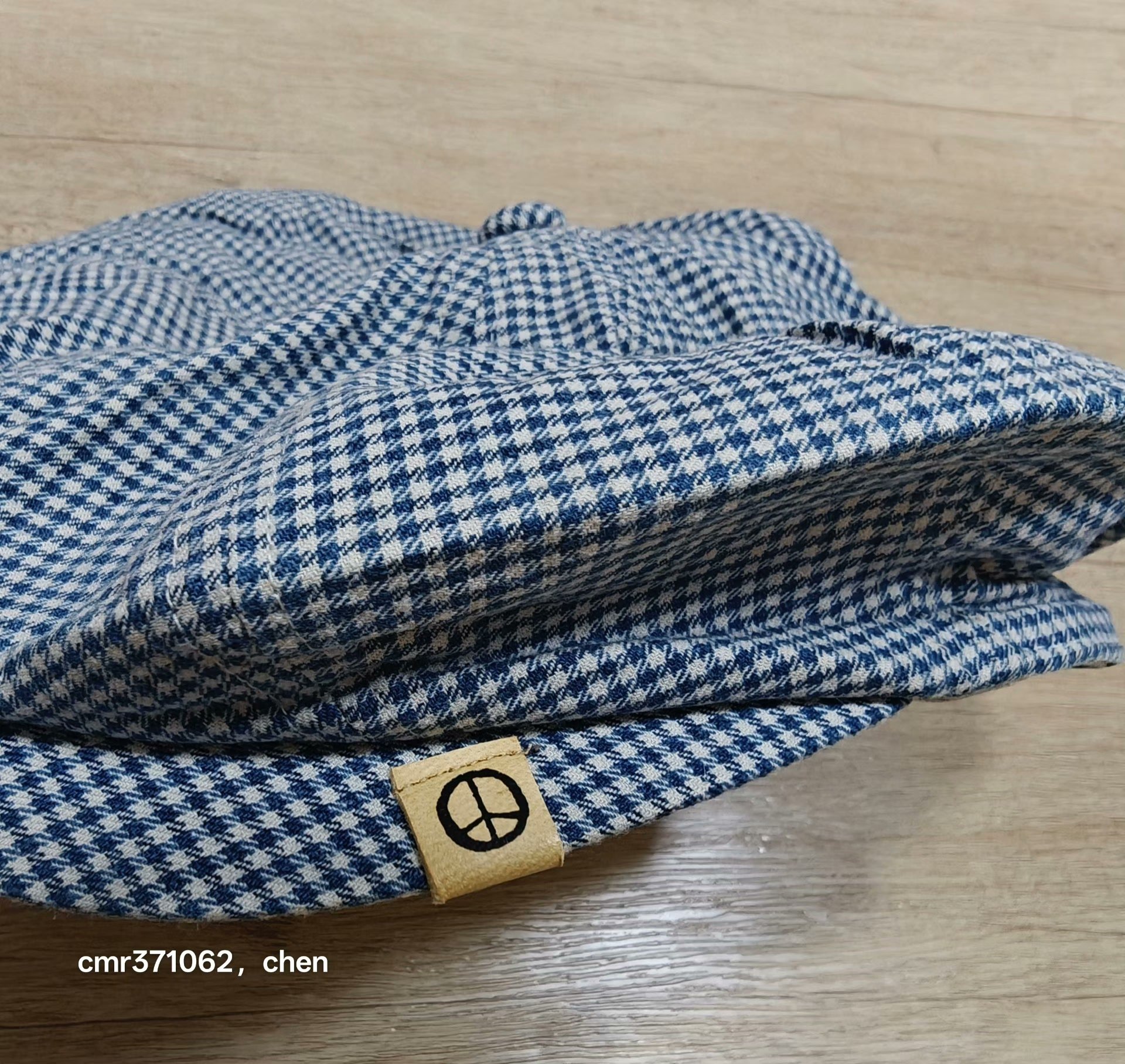 visvim 14ss Goodwood Indigo Check Cap — back