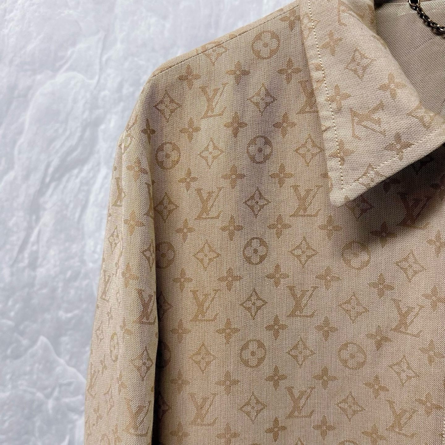 Louis Vuitton FW25 Monogram Collared Zip Jacket — detail