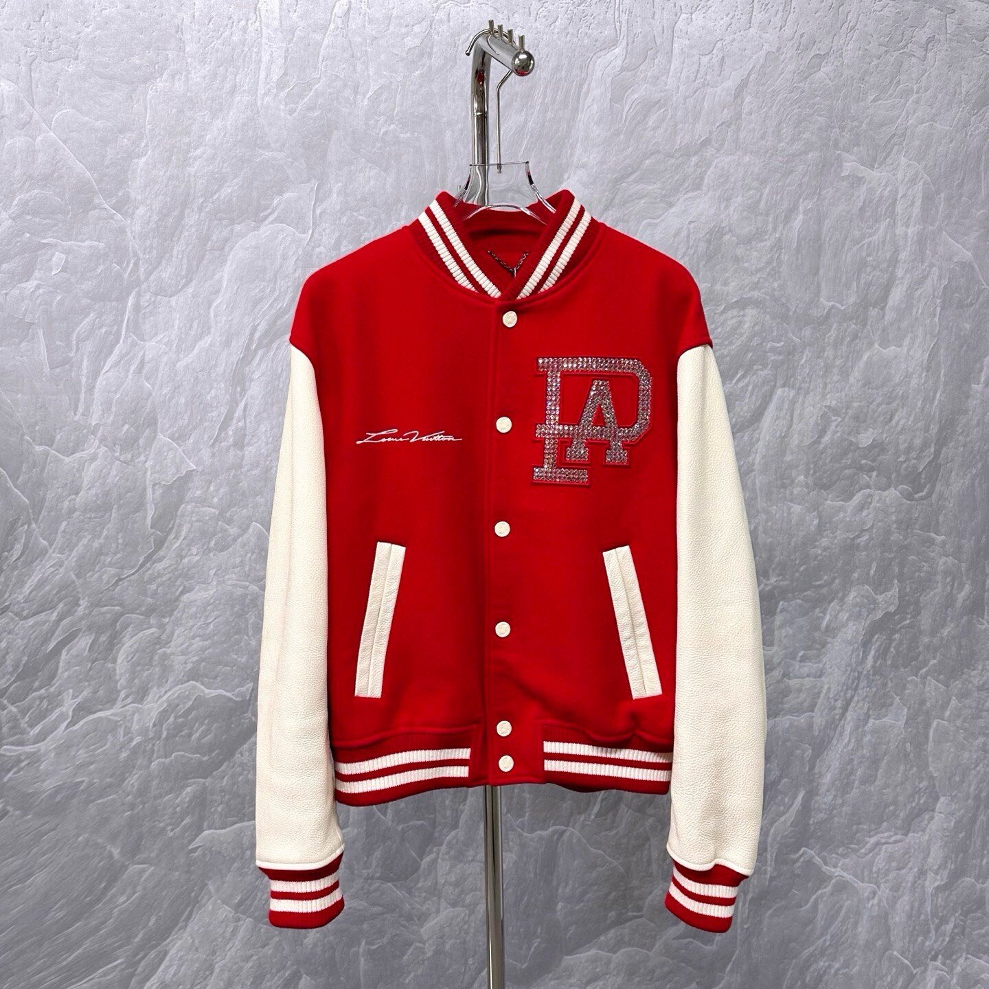 Louis Vuitton SS24 Pharrell Rhinestone Baseball Jacket