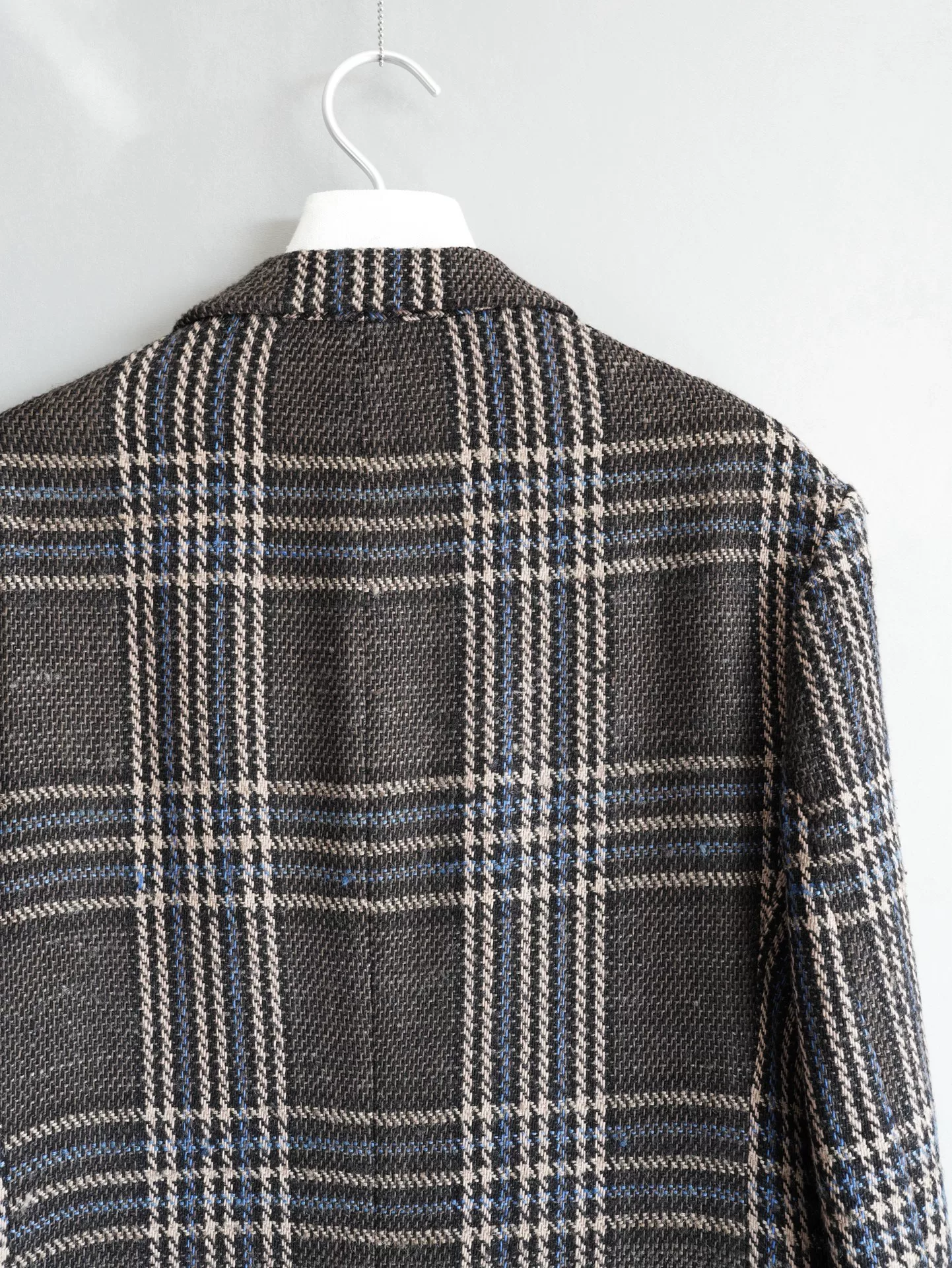 Yohji Yamamoto 23AW Plaid Blend Jacket — label