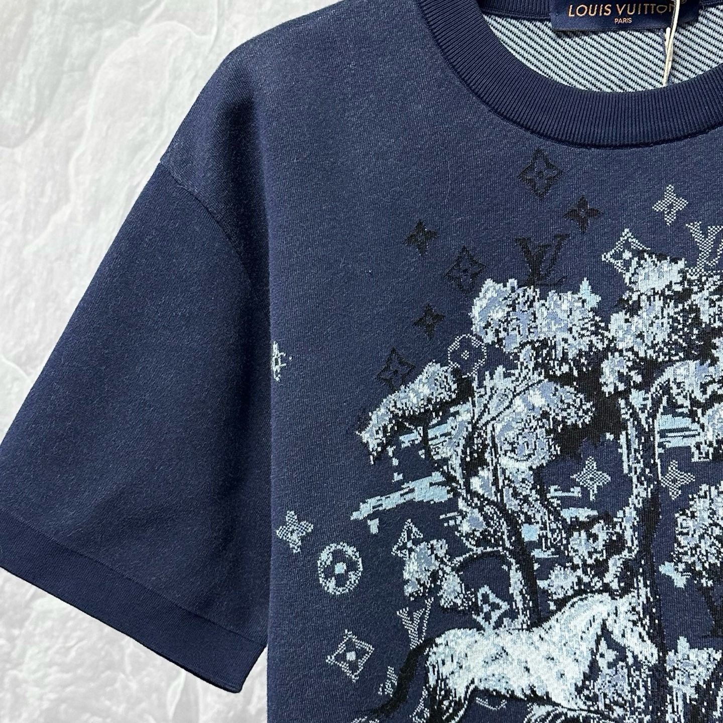 Louis Vuitton SS26 Horse Year Jacquard Short Sleeve — detail