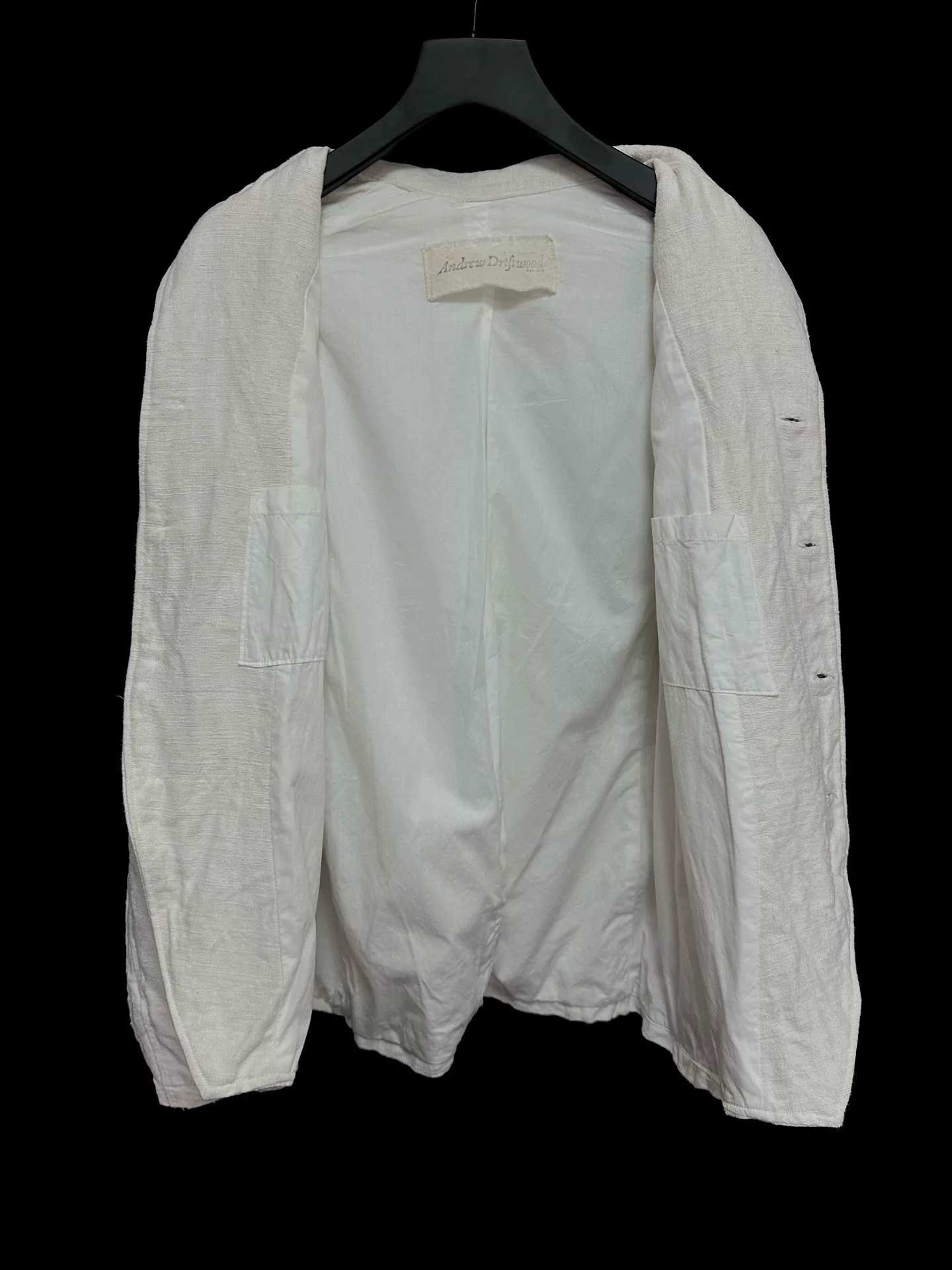 Andrew Driftwood Antique Linen Coat — back