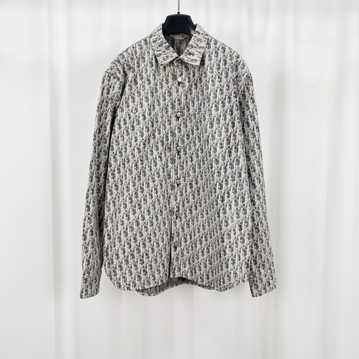 Dior Gray Monogram Denim Shirt Jacket