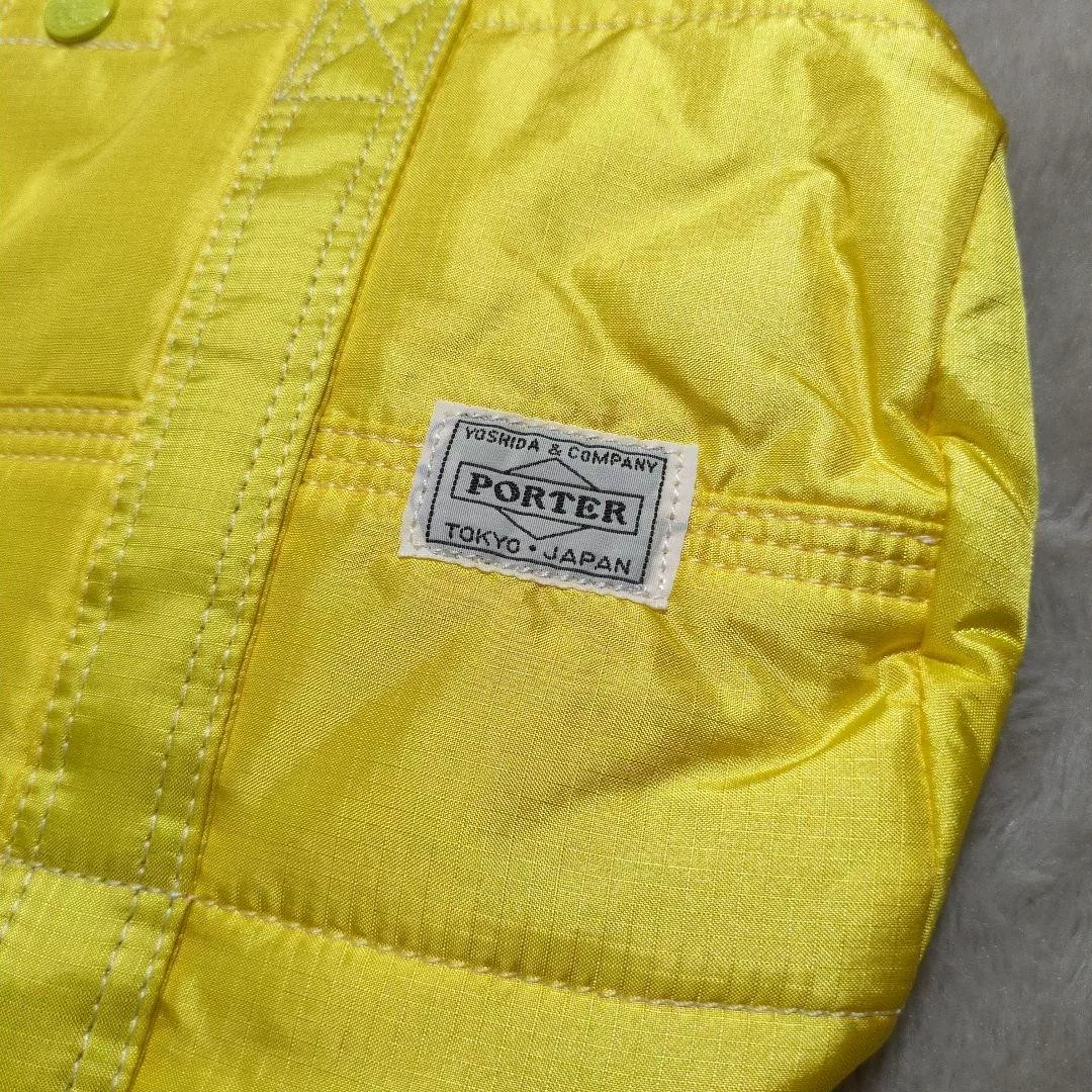PORTER Isetan Limited Bright Yellow Mini Boston — front