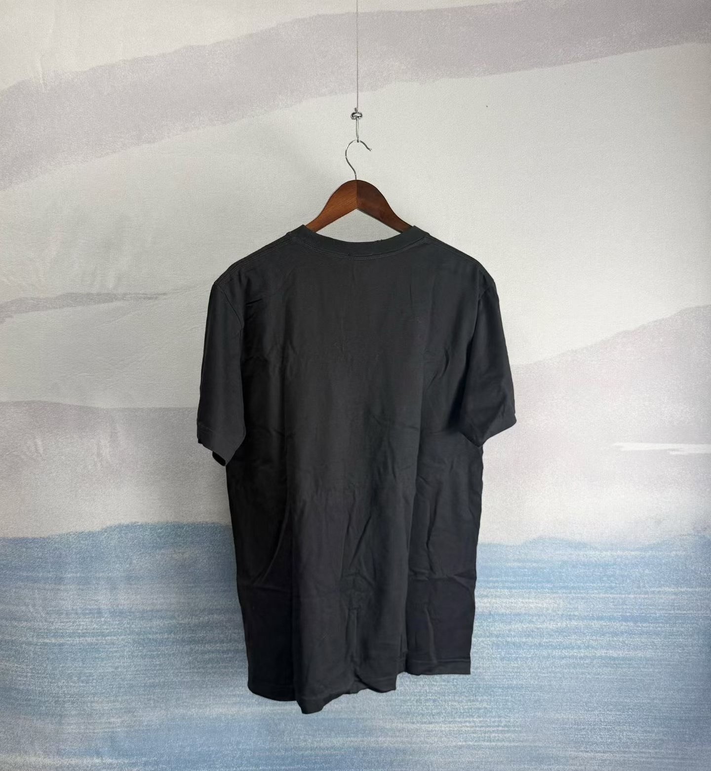 Dior Black Slogan Distressed Short Sleeve — front