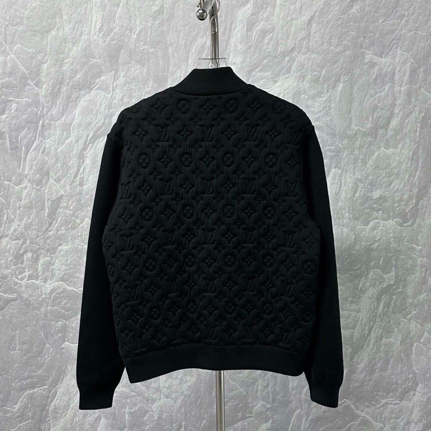 Louis Vuitton SS25 Embossed Knit Wool Jacket — back