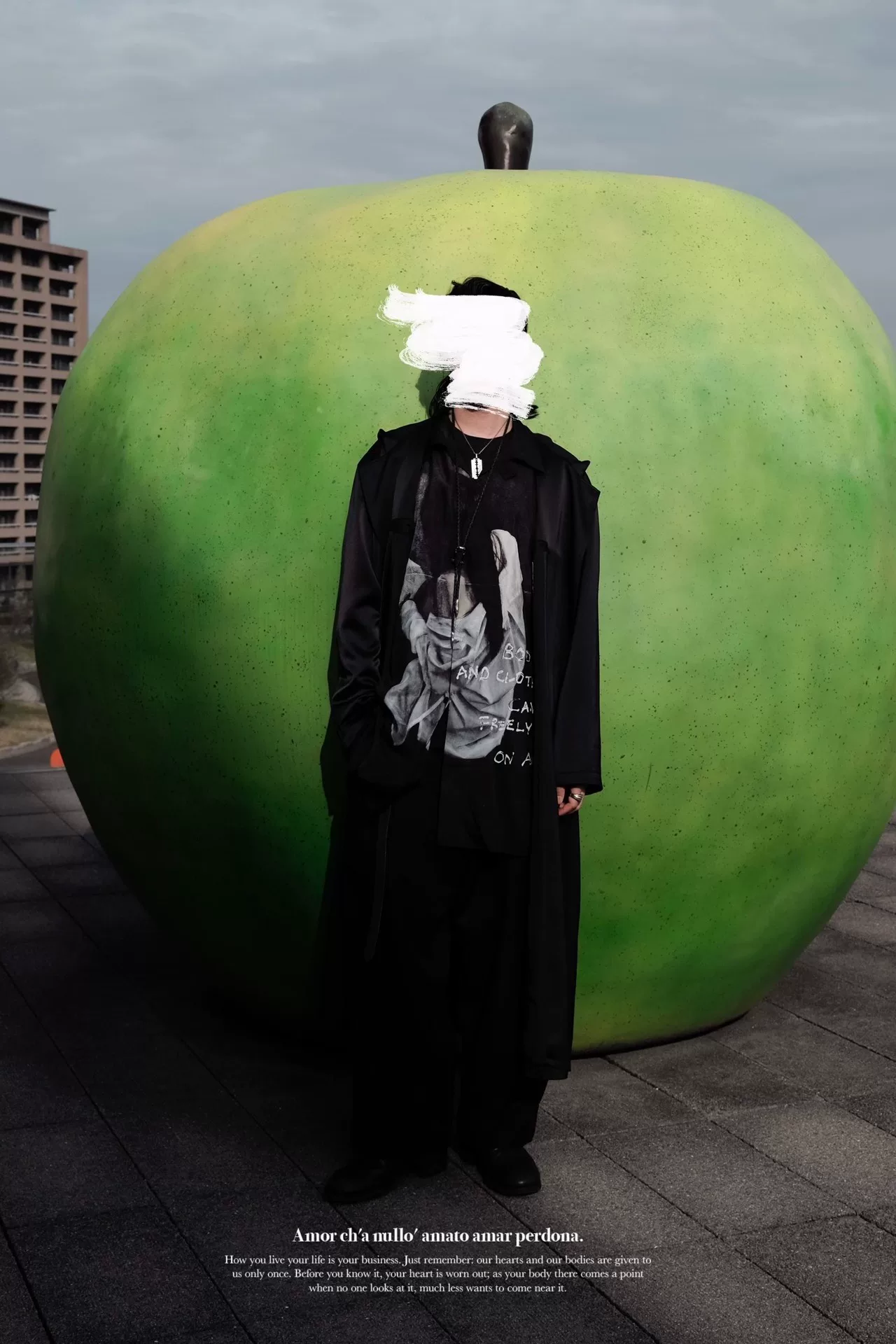 Yohji Yamamoto 95AW Signature Coat — detail