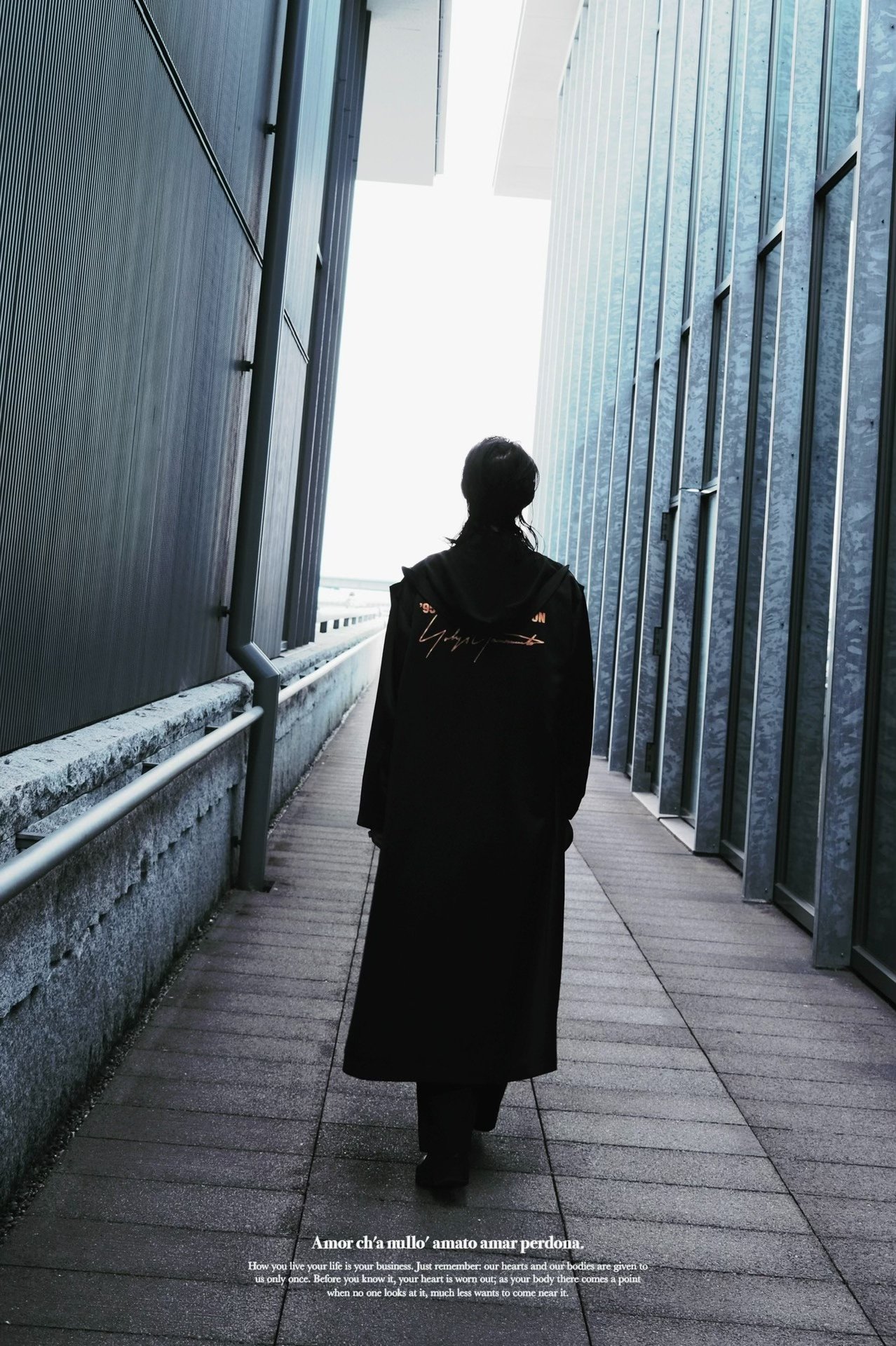 Yohji Yamamoto 95AW Signature Coat — label