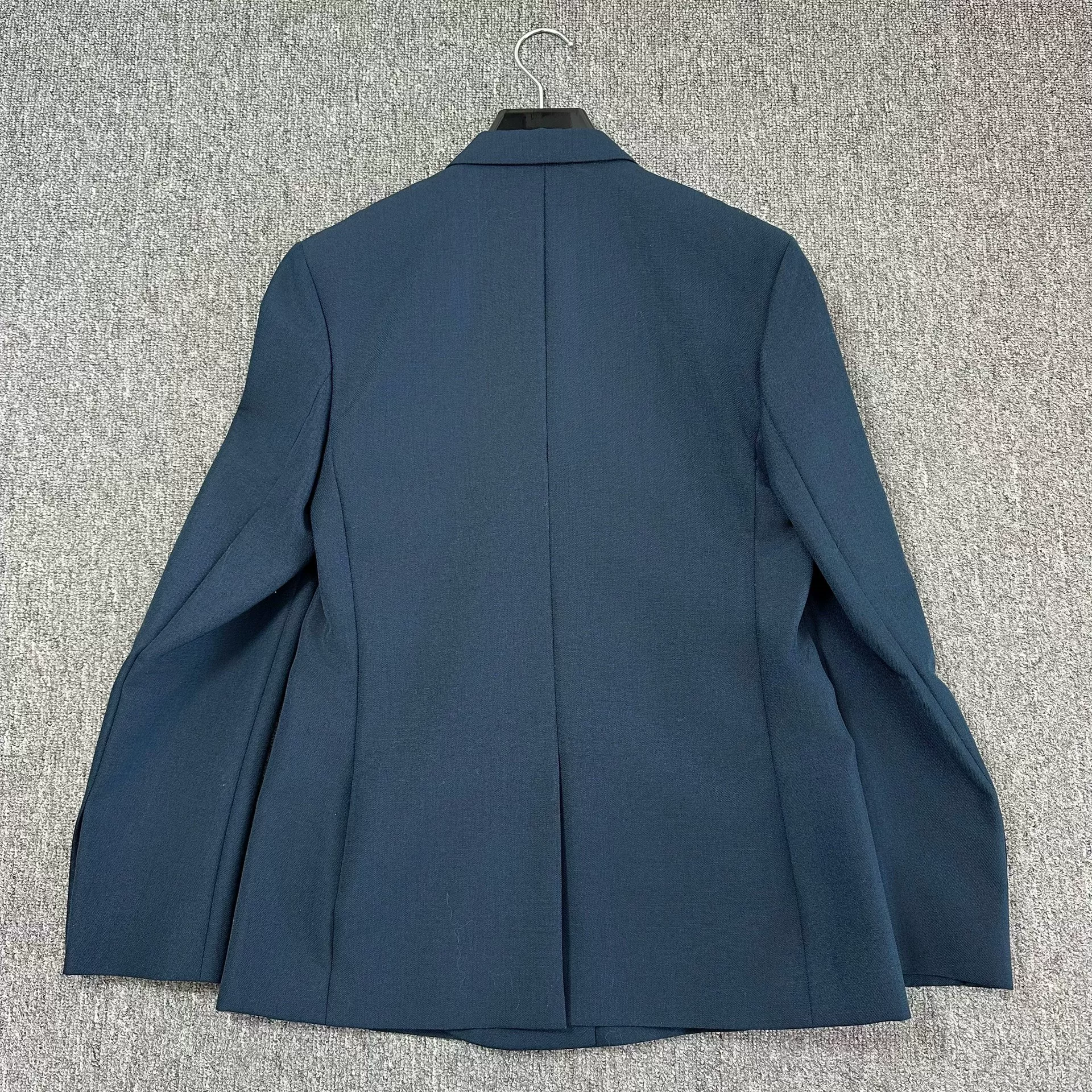 Dior 19ss Blue Wool Diagonal Button Blazer — back