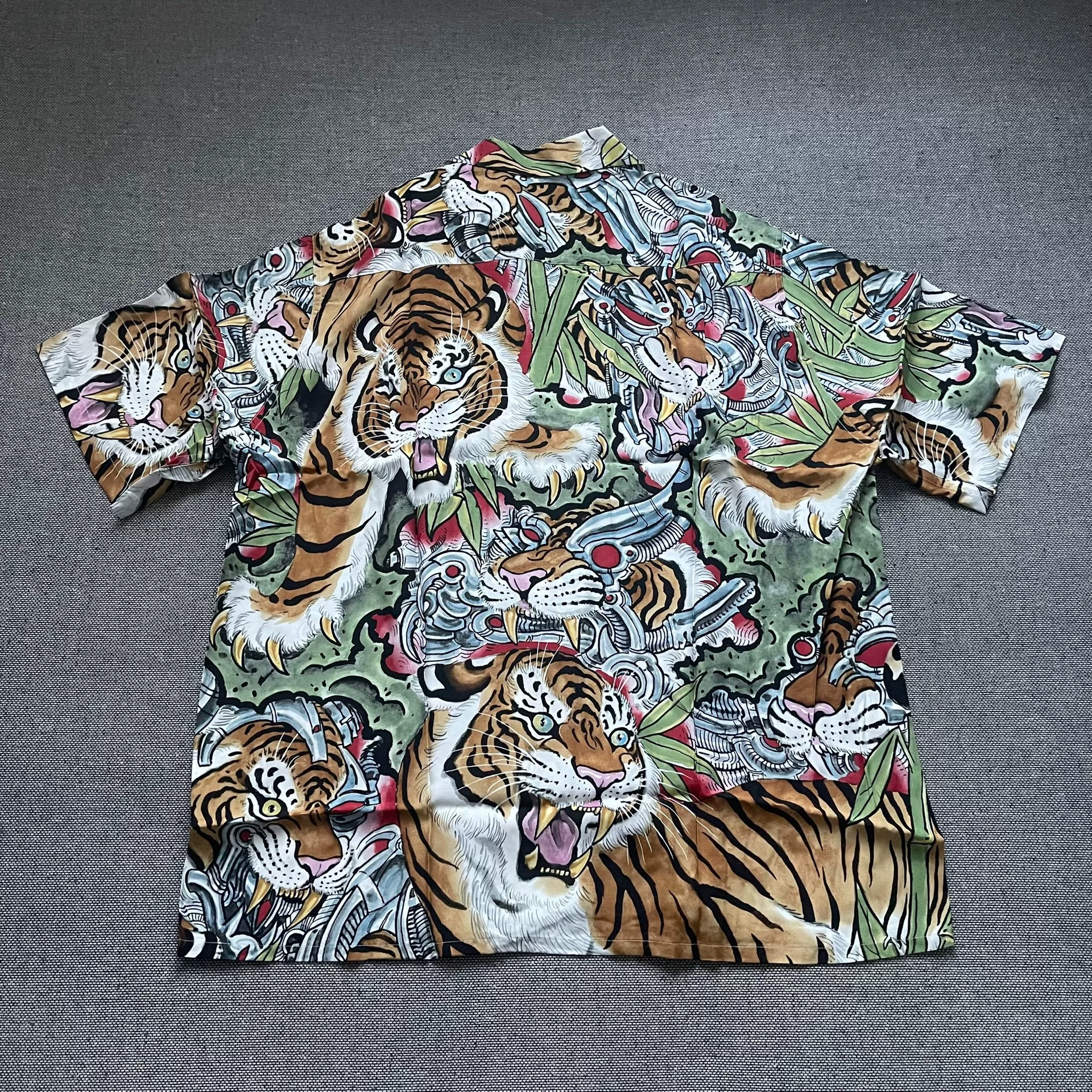 Wacko Maria x Tim Lehi Tiger Hawaiian Shirt — front
