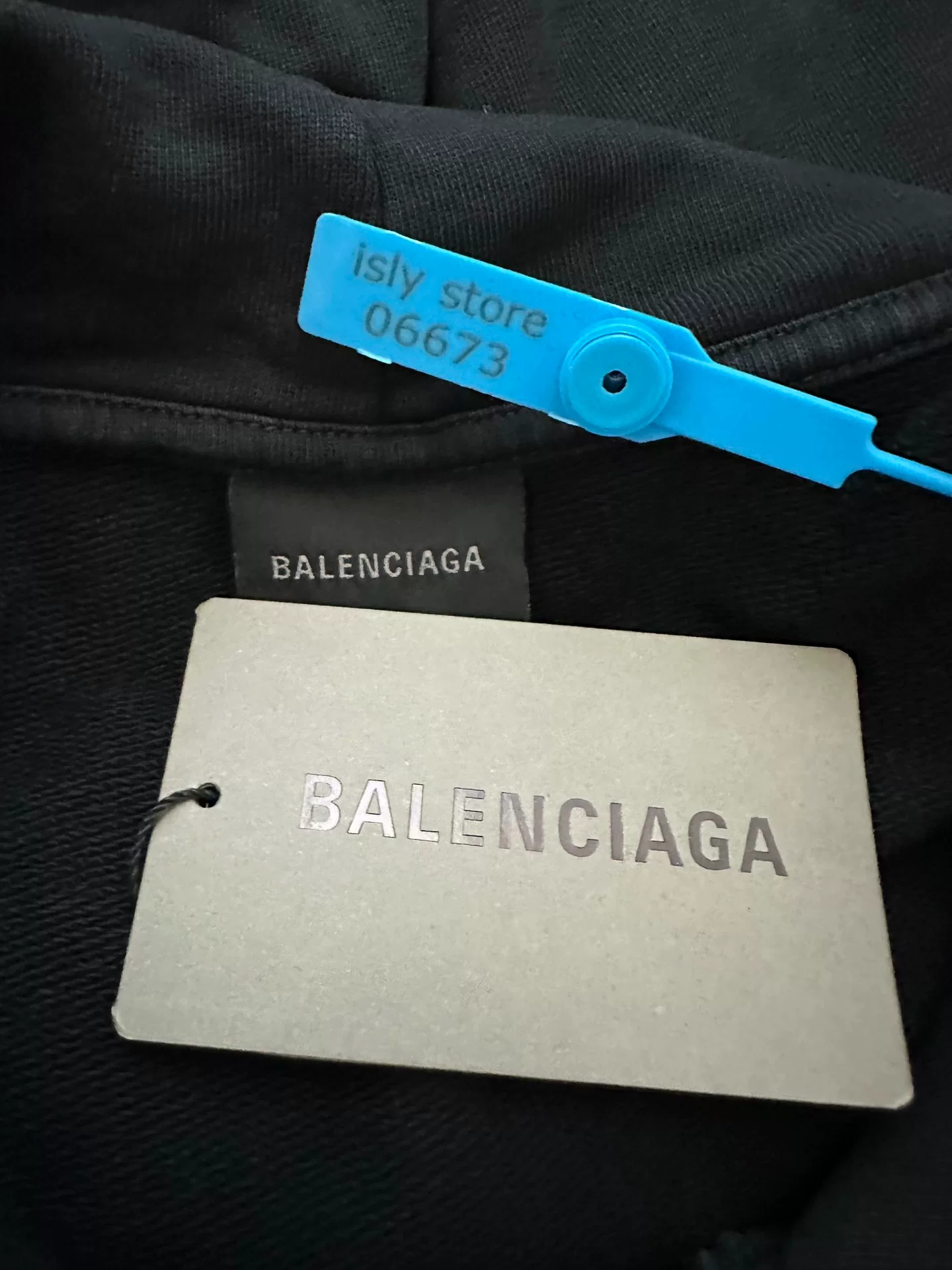 Balenciaga Oversized Lettering Hoodie — label
