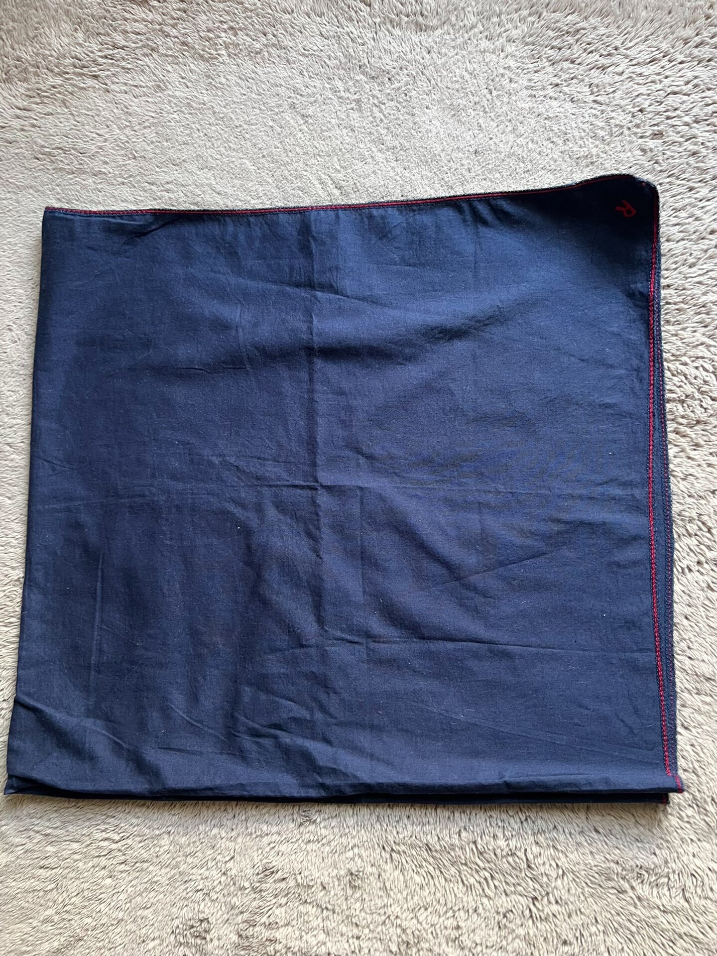 45r Indigo Dyed Square Scarf