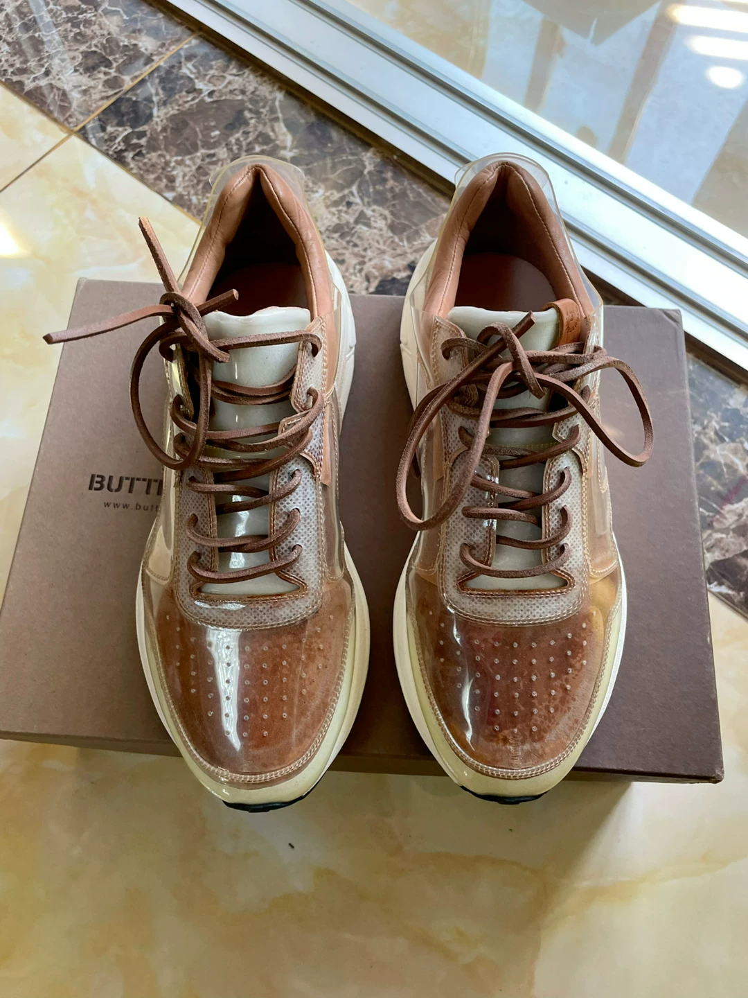 BUTTERO Men's Casual PVC Sneakers — label
