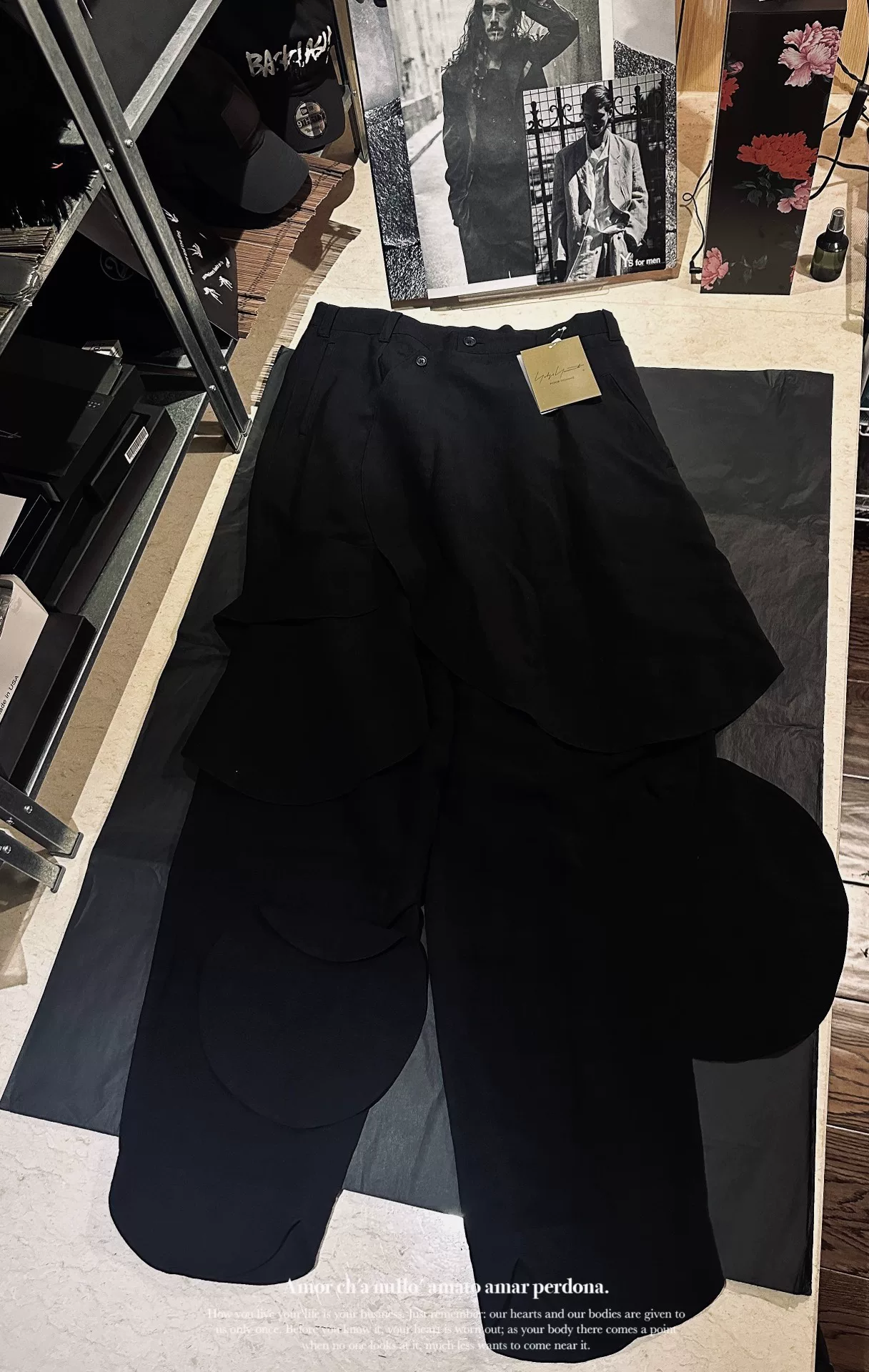 Yohji Yamamoto 24ss Ugly Ruffled Pants — detail