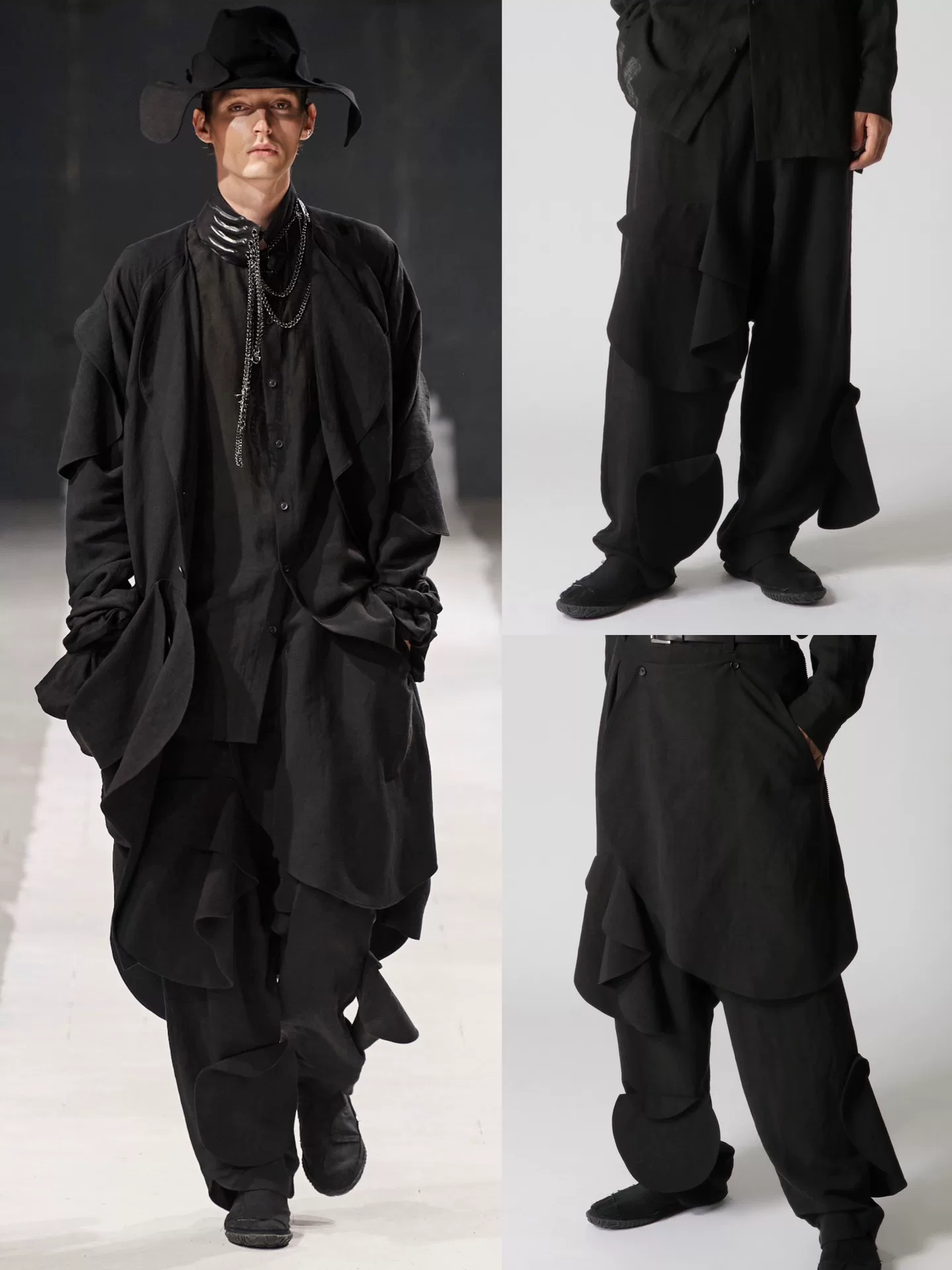 Yohji Yamamoto 24ss Ugly Ruffled Pants