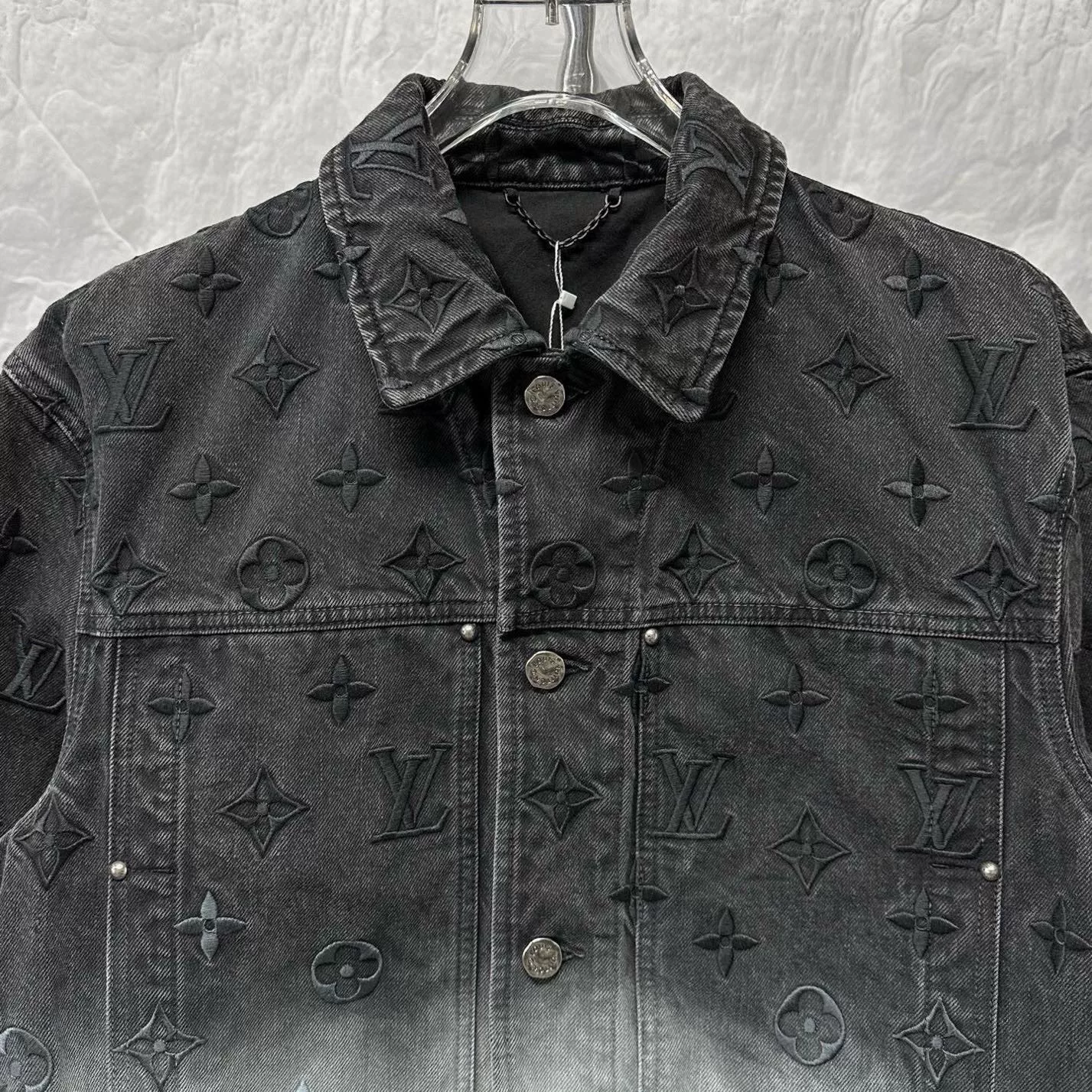 Louis Vuitton SS24 Gradient Embroidered Denim Jacket — front