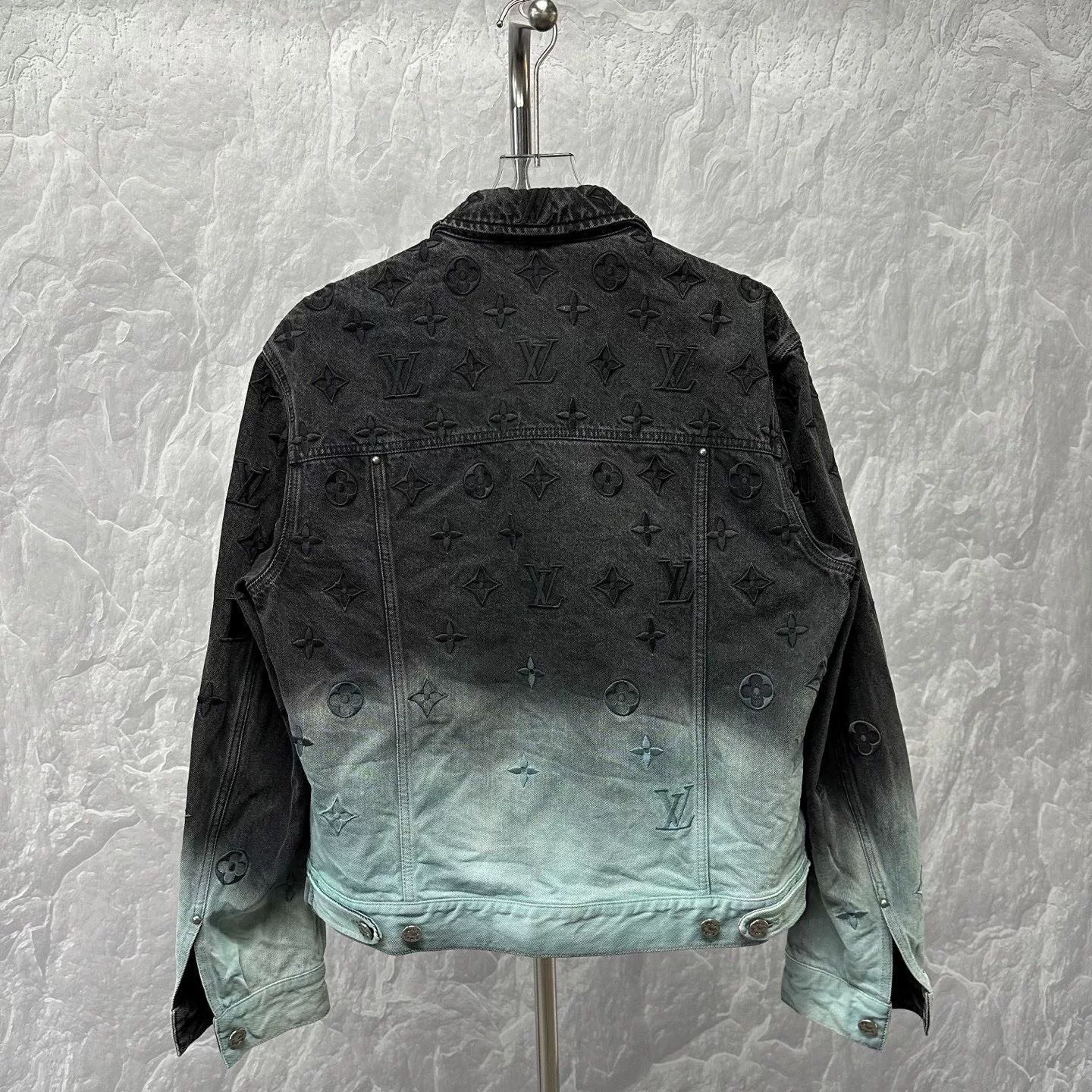 Louis Vuitton SS24 Gradient Embroidered Denim Jacket — back
