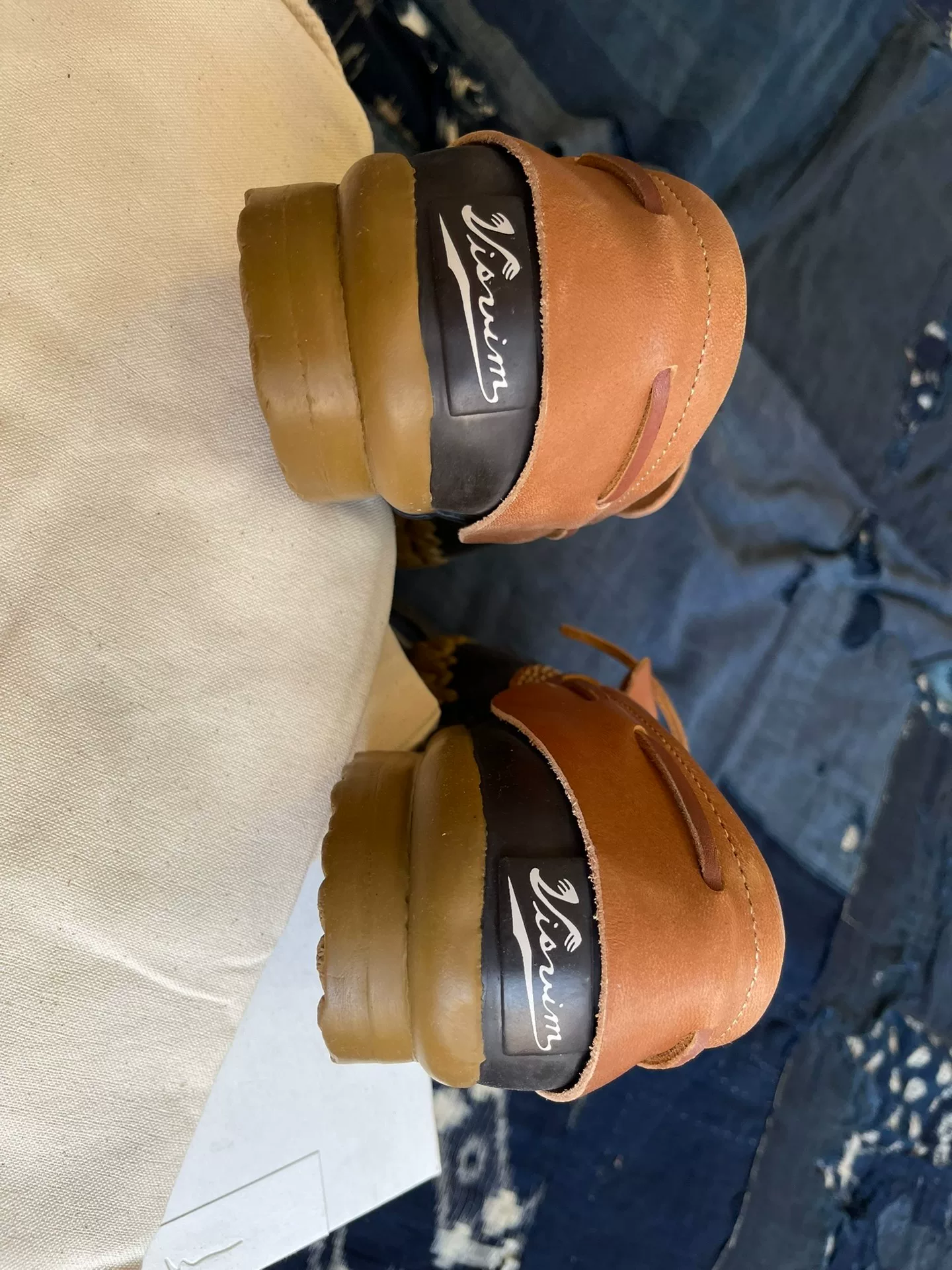 VISVIM DECOY DUCK LO-FOLK Low-Top Boots — label