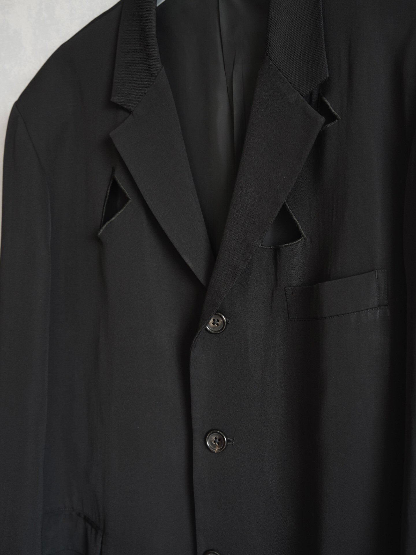 Yohji Yamamoto 92SS Triangle Cutout Coat — back