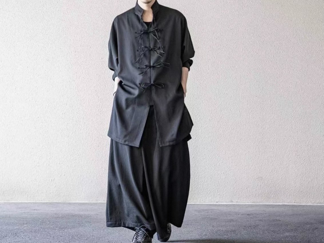 Yohji Yamamoto White Tassel Button Shirt — detail