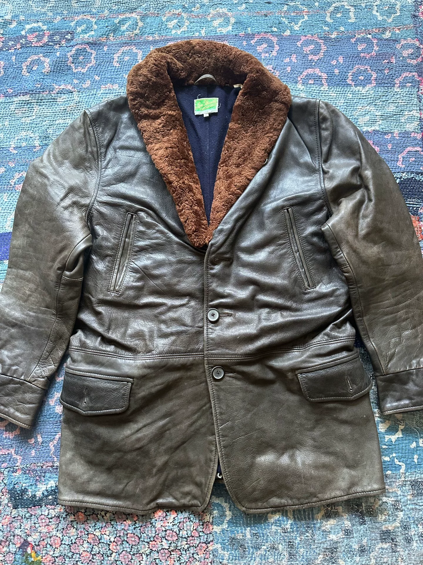 Levi's LVC Brown Fur Collar Leather Jacket