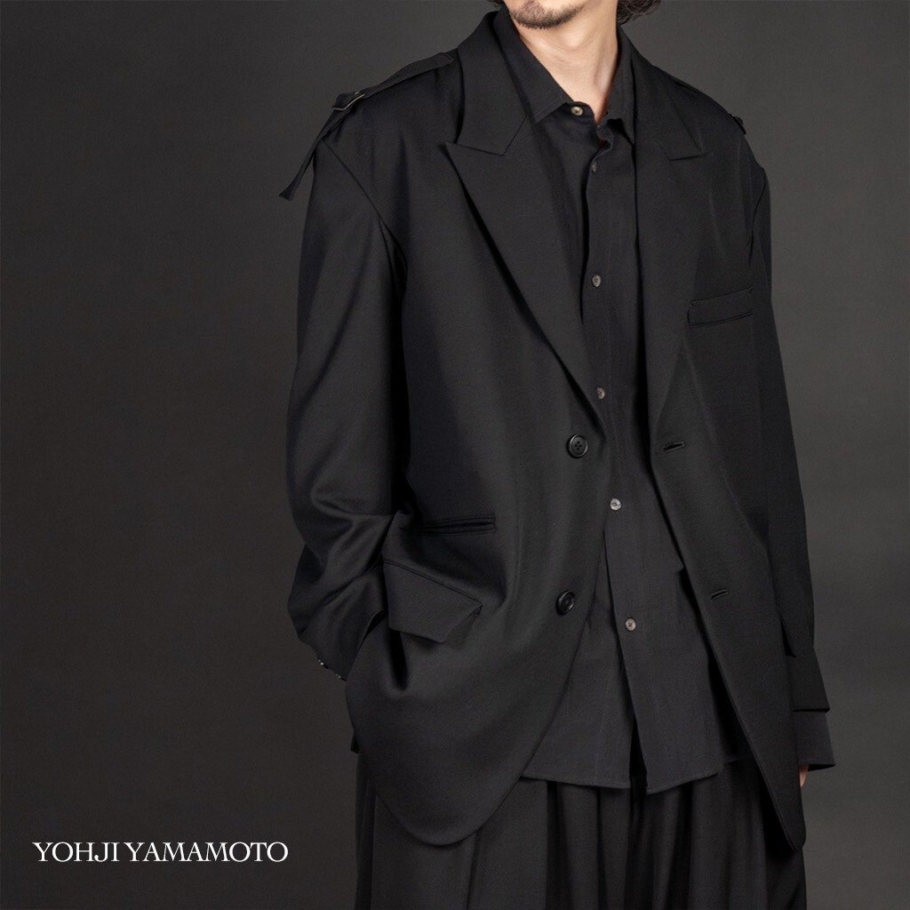 Yohji Yamamoto 24AW Shoulder Strap Coat — detail