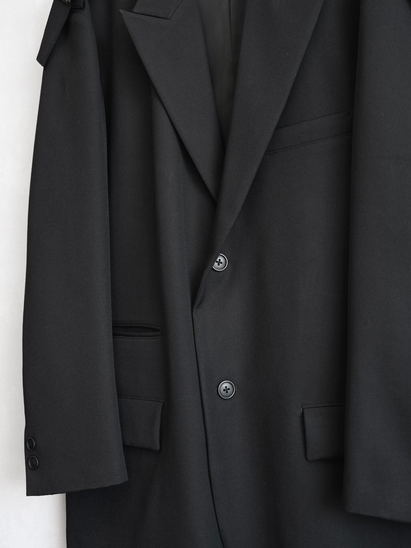 Yohji Yamamoto 24AW Shoulder Strap Coat — label