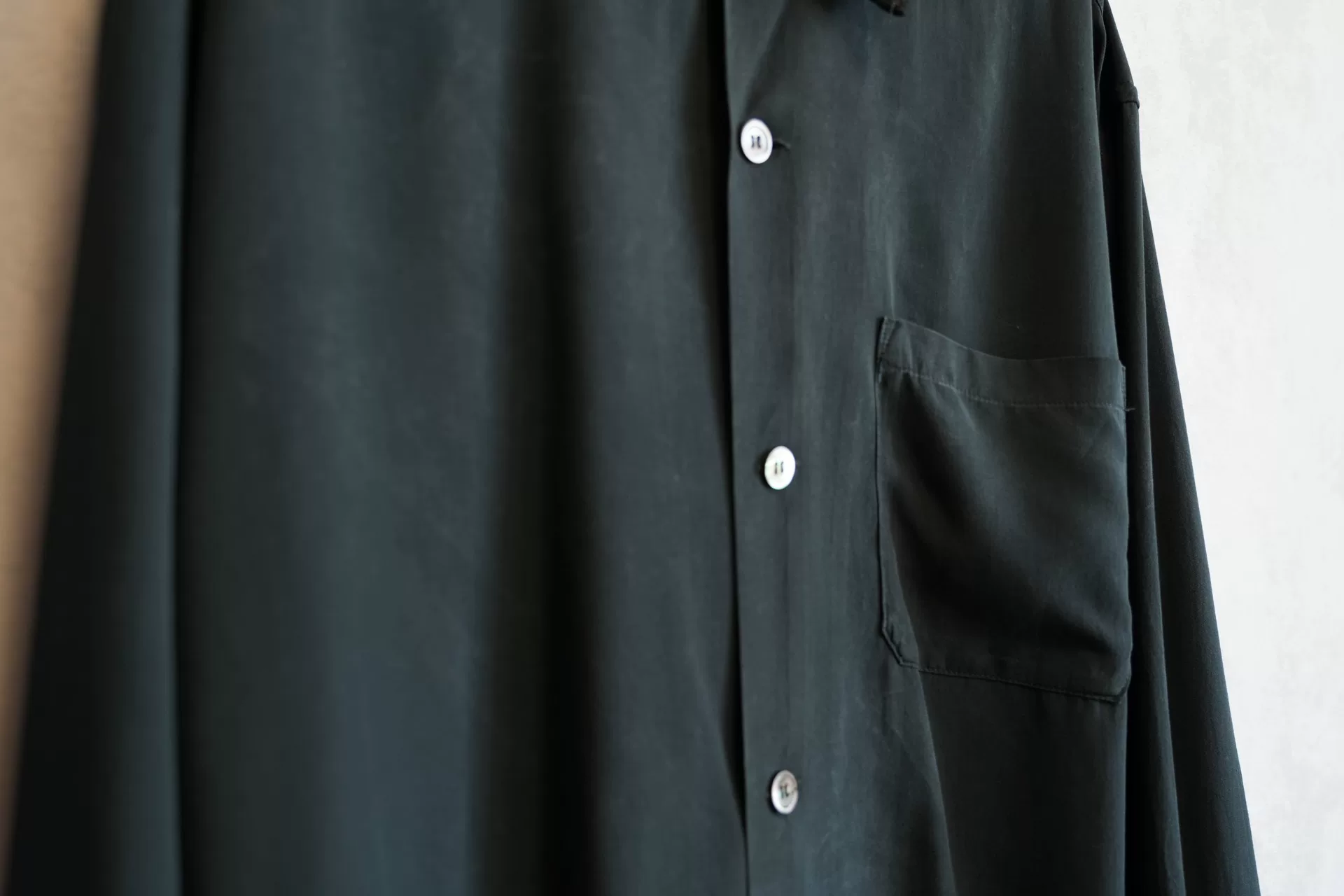 Yohji Yamamoto 95SS Sashiko Rayon Shirt — label