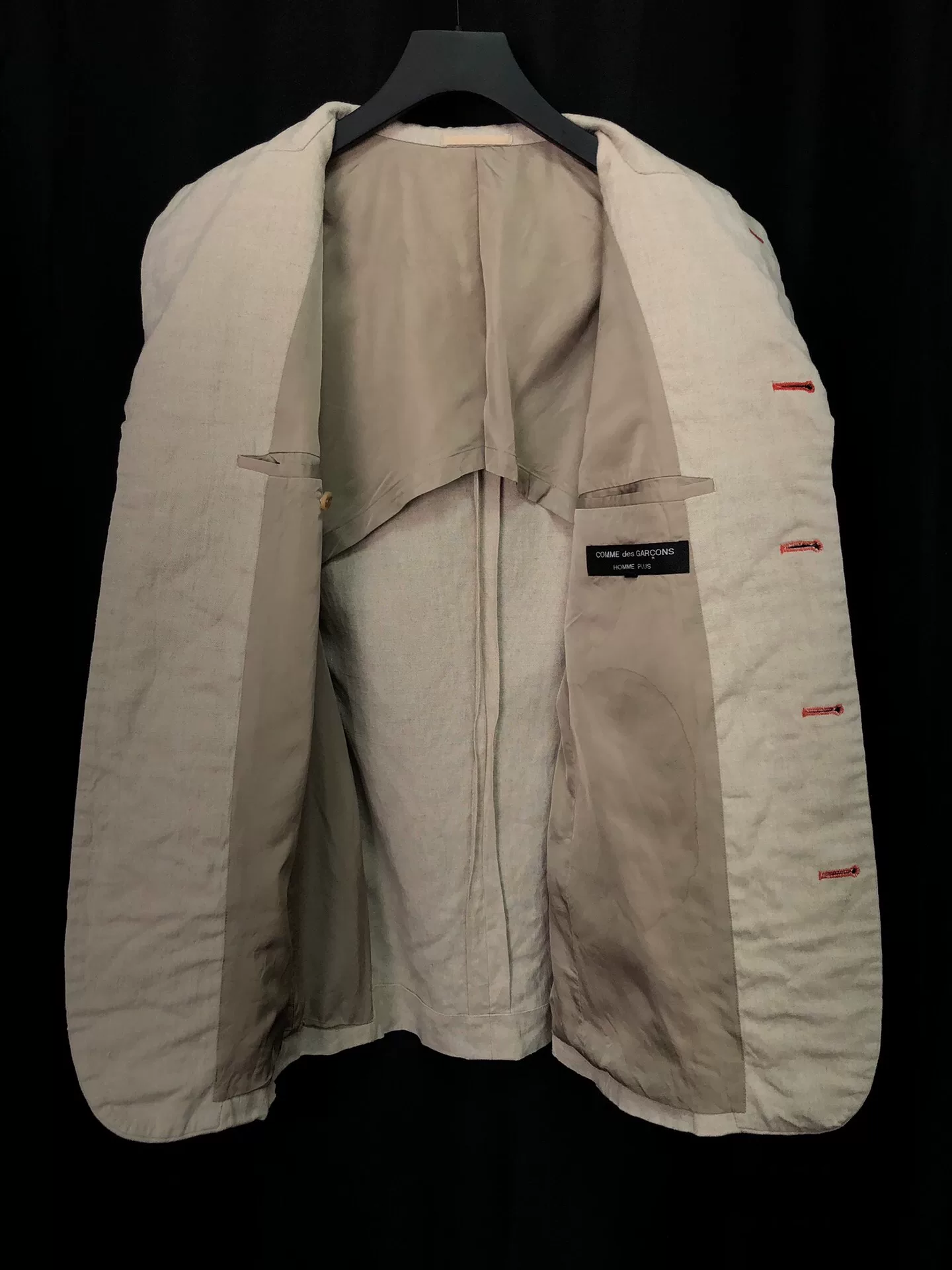 Comme des Garçons Homme Plus 94ss Smart Boy Linen Coat — detail