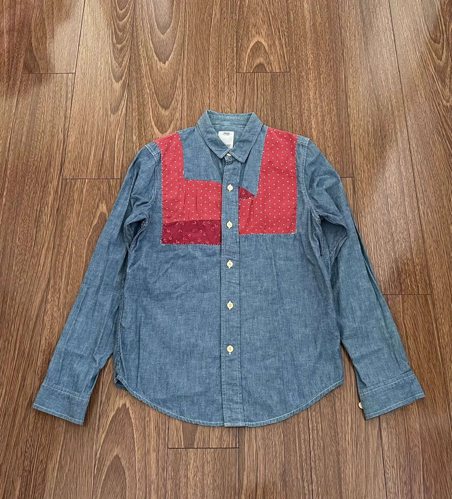 VISVIM Granger Chambray Patchwork Shirt