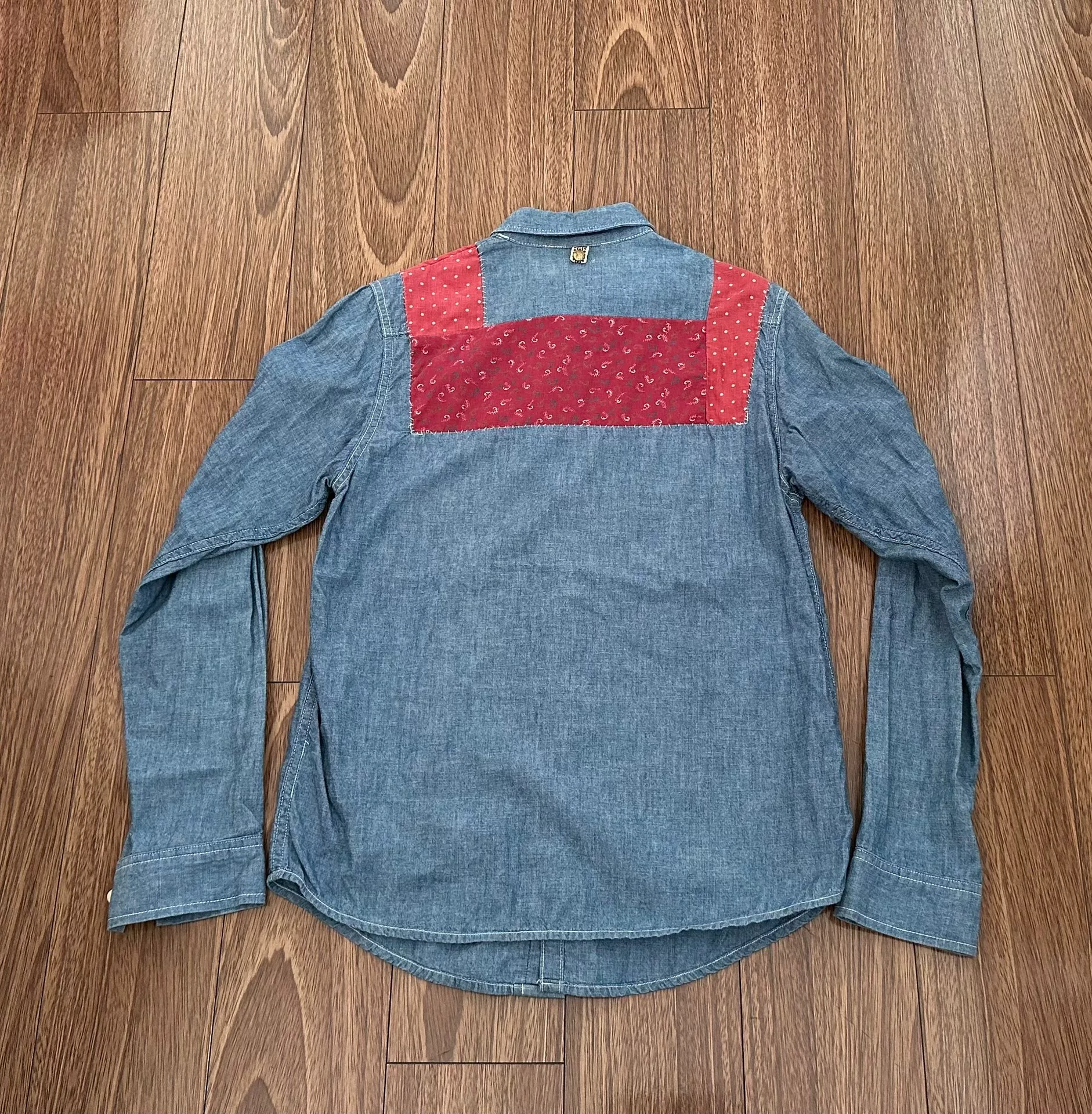 VISVIM Granger Chambray Patchwork Shirt — front