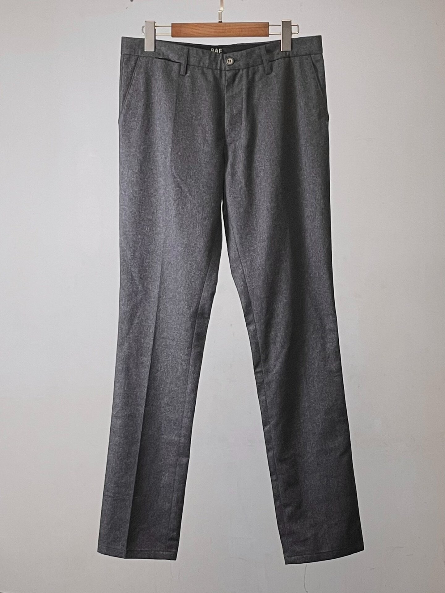 Raf Simons Gray Slim Wool Blend Pants — back