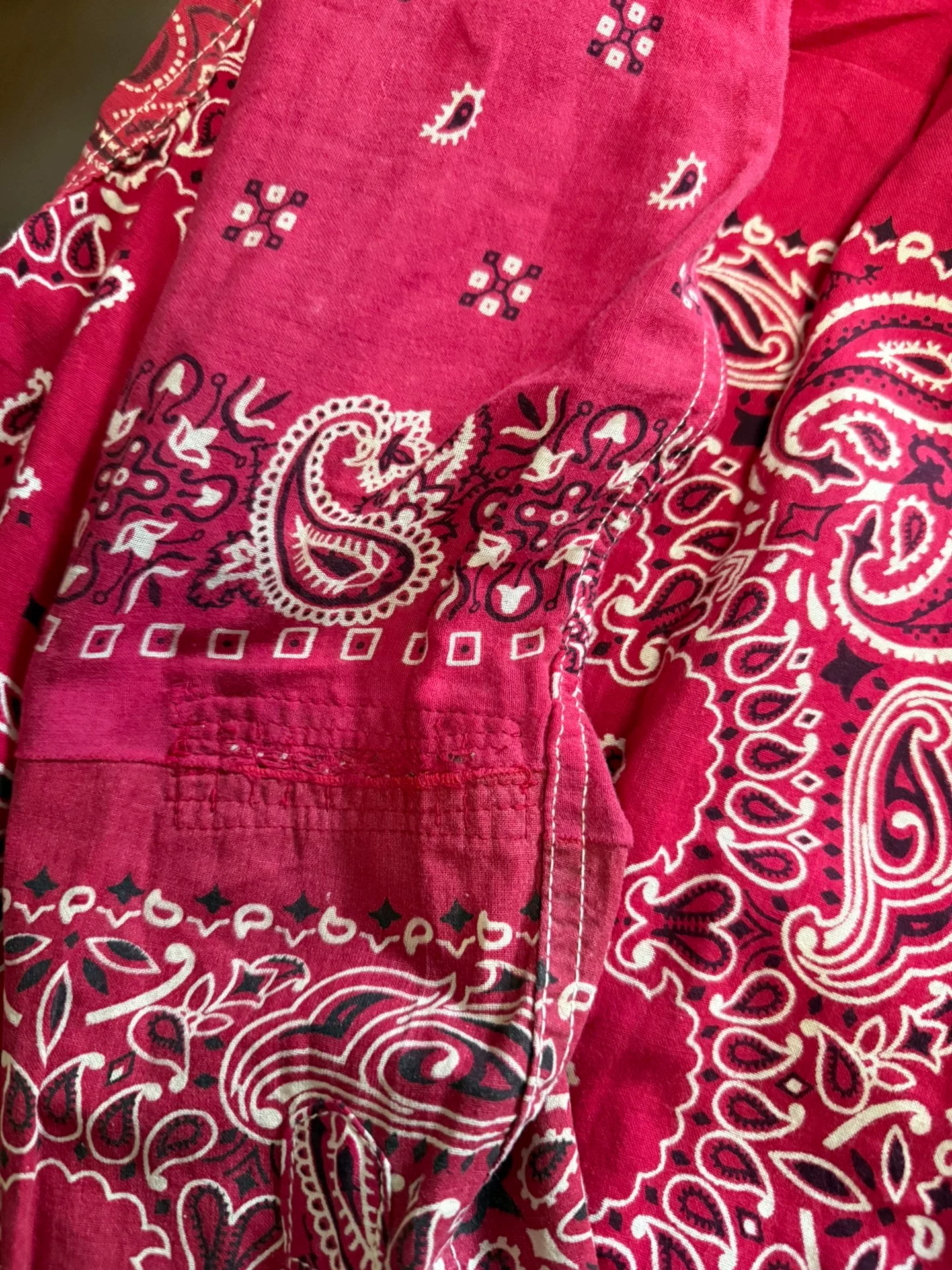 visvim Red Bandana Robe 1st Gen — front