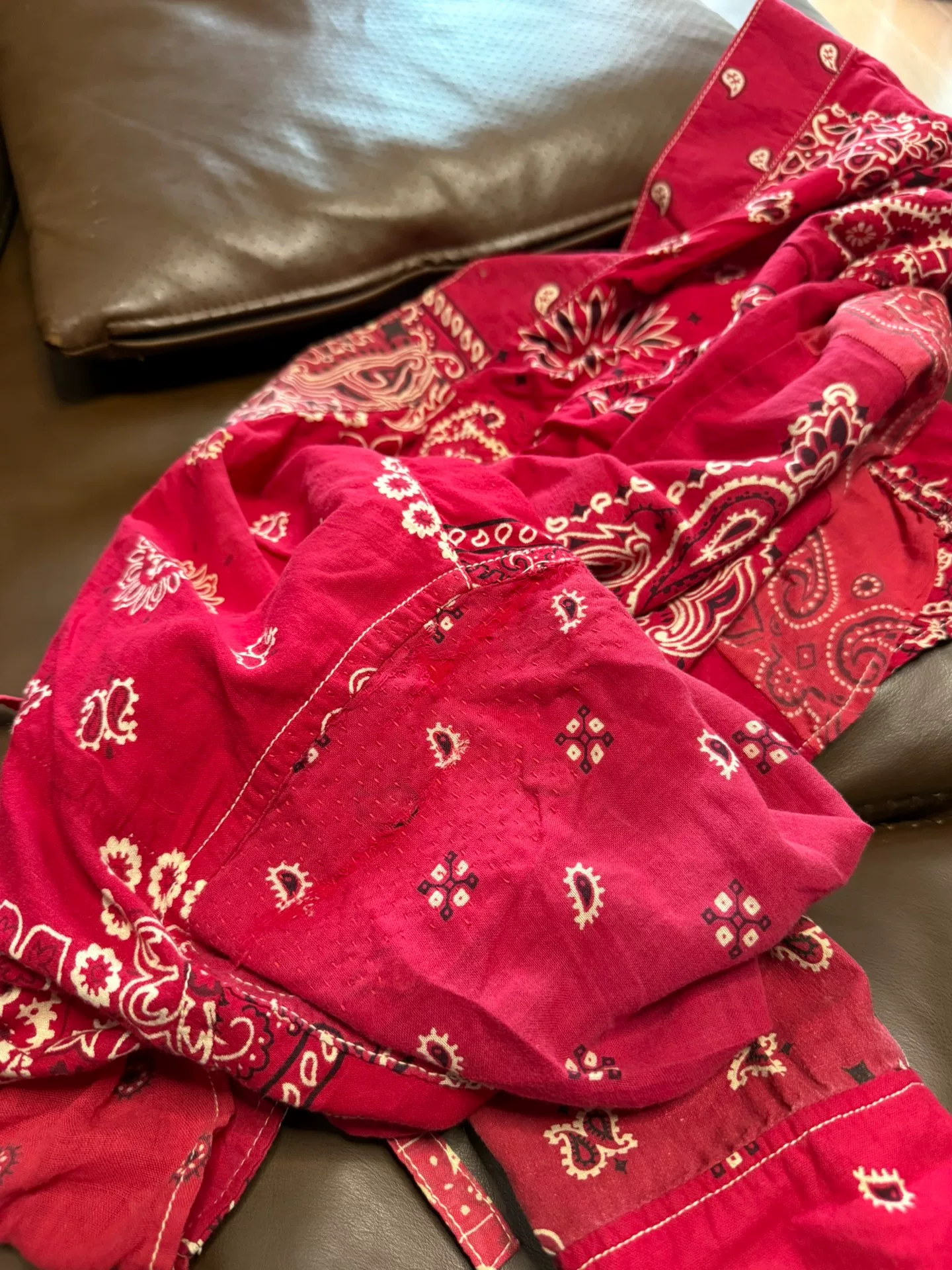 visvim Red Bandana Robe 1st Gen — back