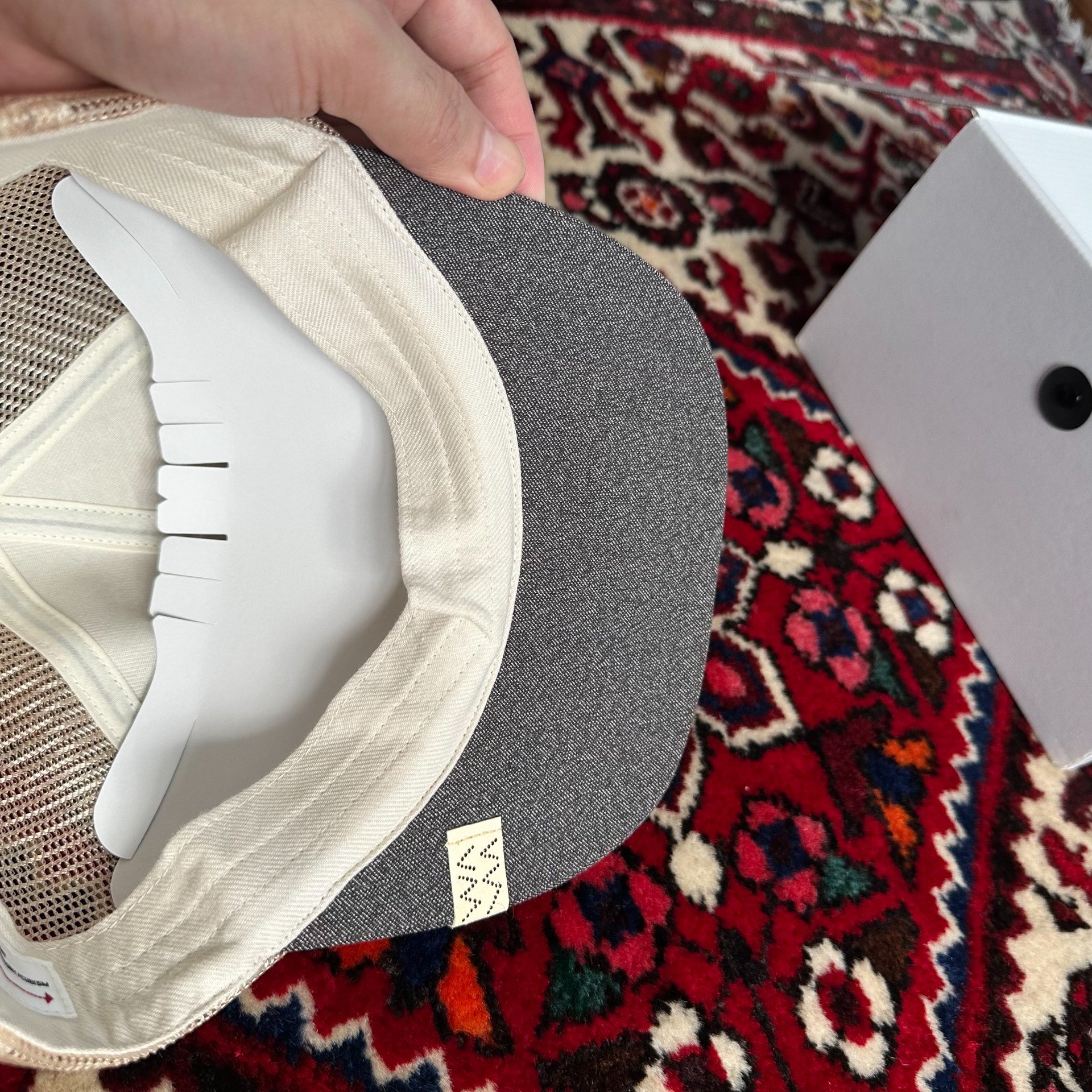 visvim 24ss GOODYEAR Ⅱ GREY TRUCKER CAP — label