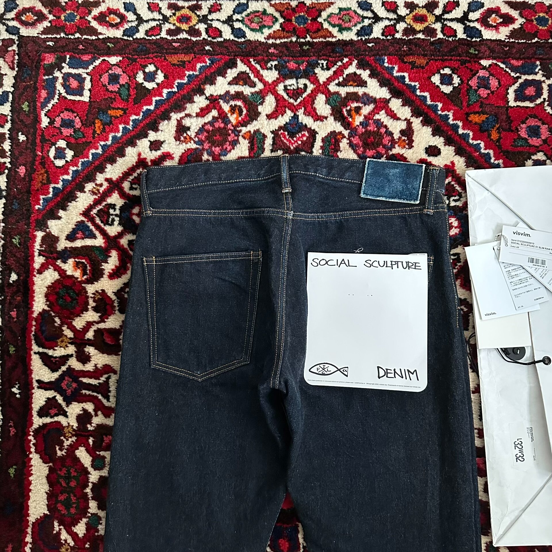 visvim 23AW 01.2mud Mud-Dye Jeans — label