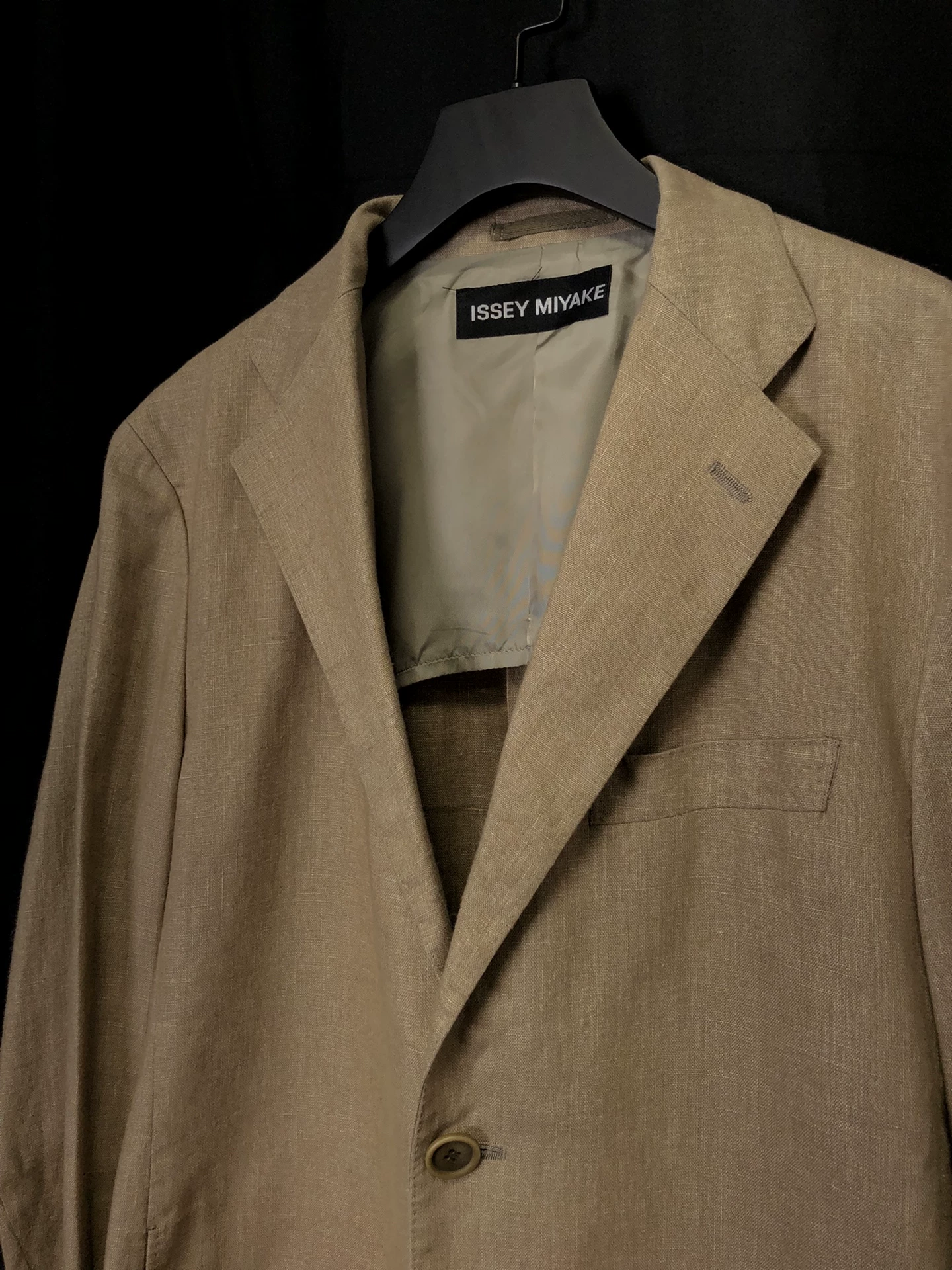 Issey Miyake 1980s Linen Jacket — back