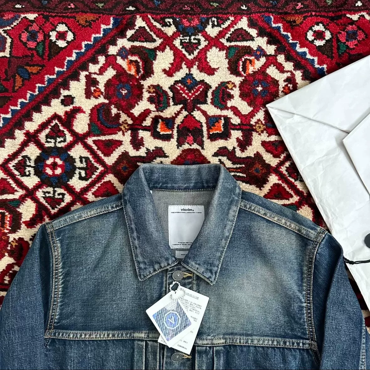 visvim 101 12ss Yellow Mud Denim Jacket — back
