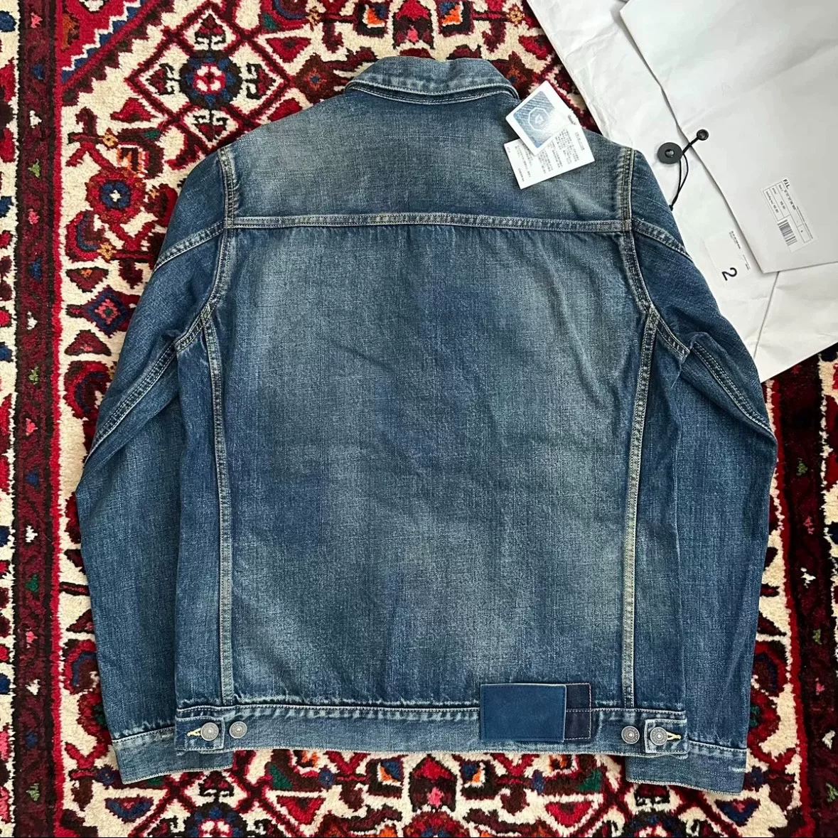 visvim 101 12ss Yellow Mud Denim Jacket — front