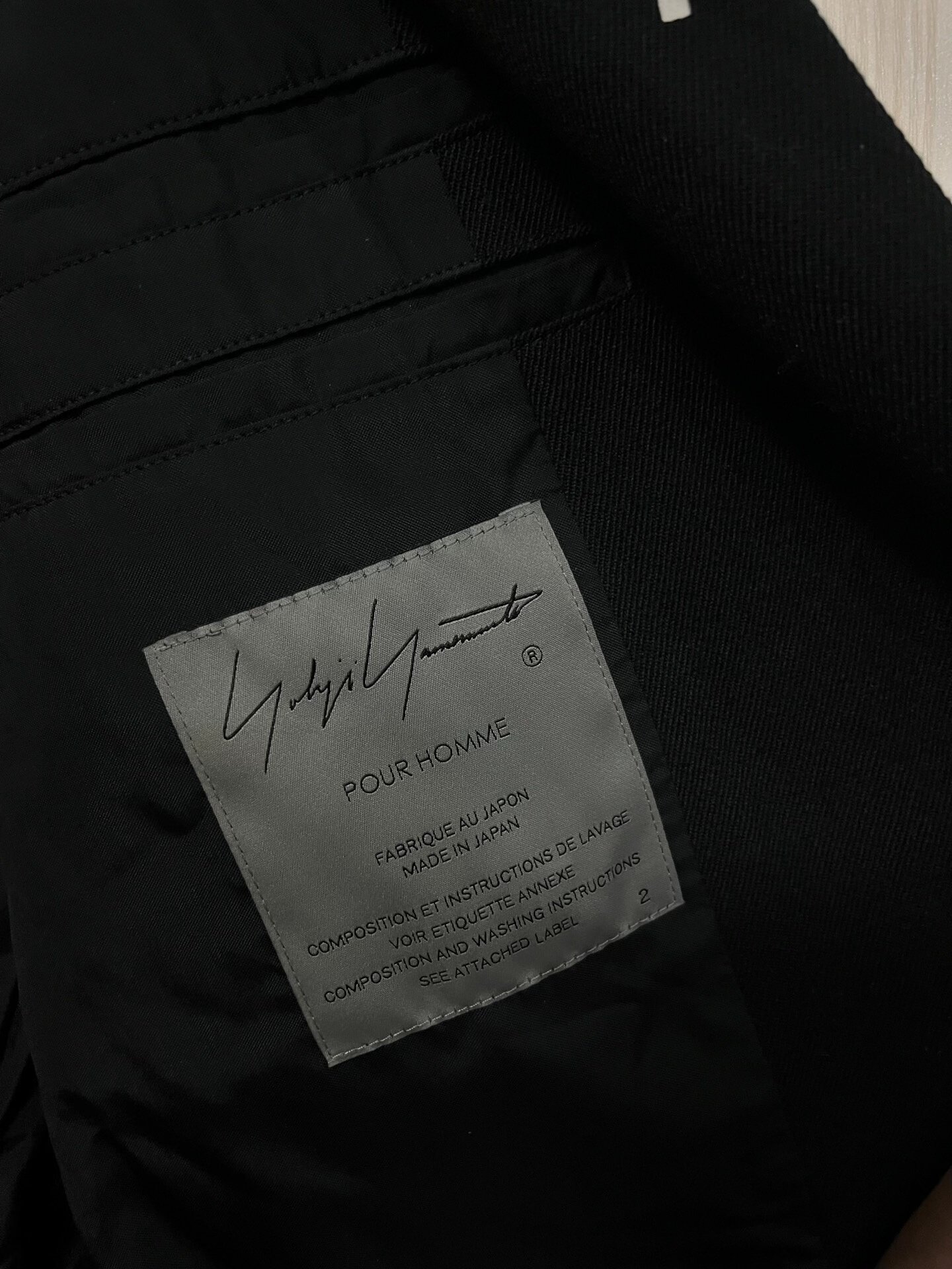 Yohji Yamamoto Slogan Zipper Blazer — back
