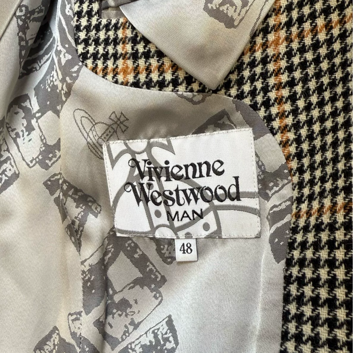 Vivienne Westwood Scottish Houndstooth Coat — label