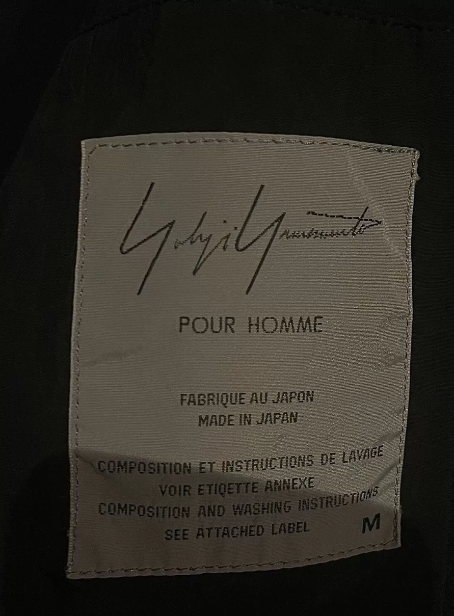 Yohji Yamamoto 97SS Velvet Panel Suit — detail