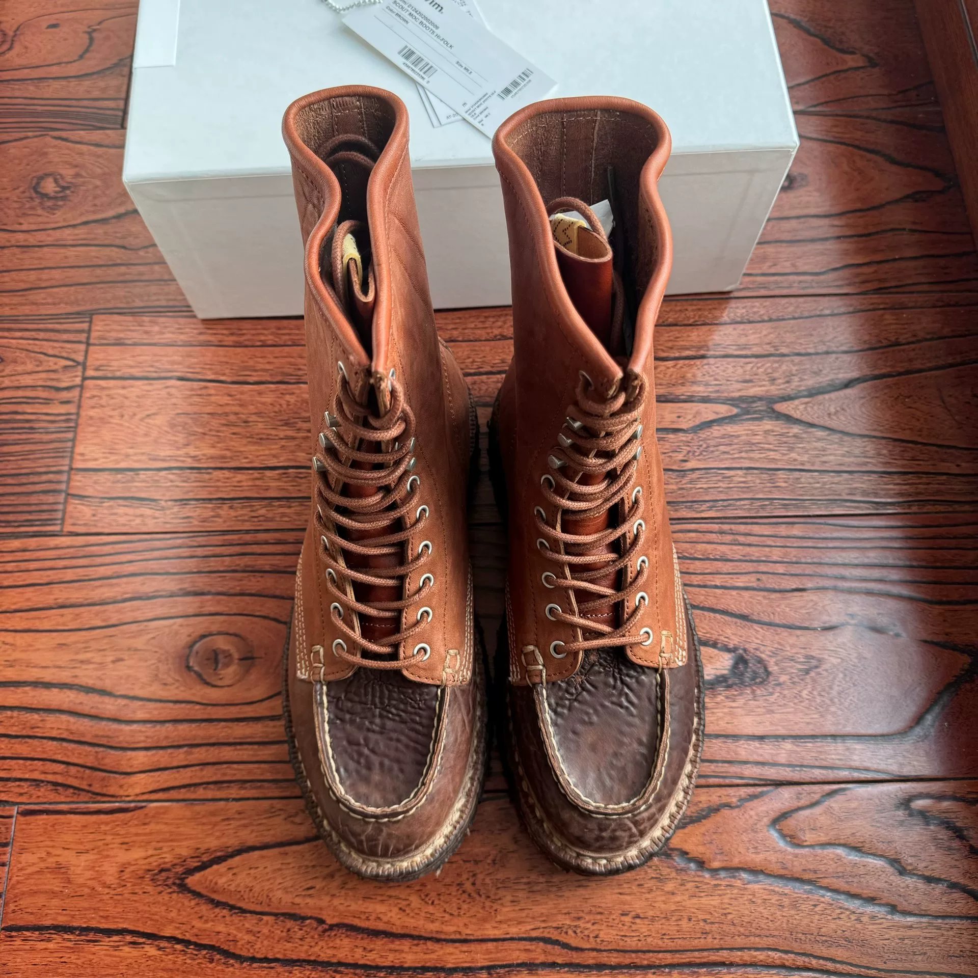 Visvim Scout Moc Boots Hi-Folk — front