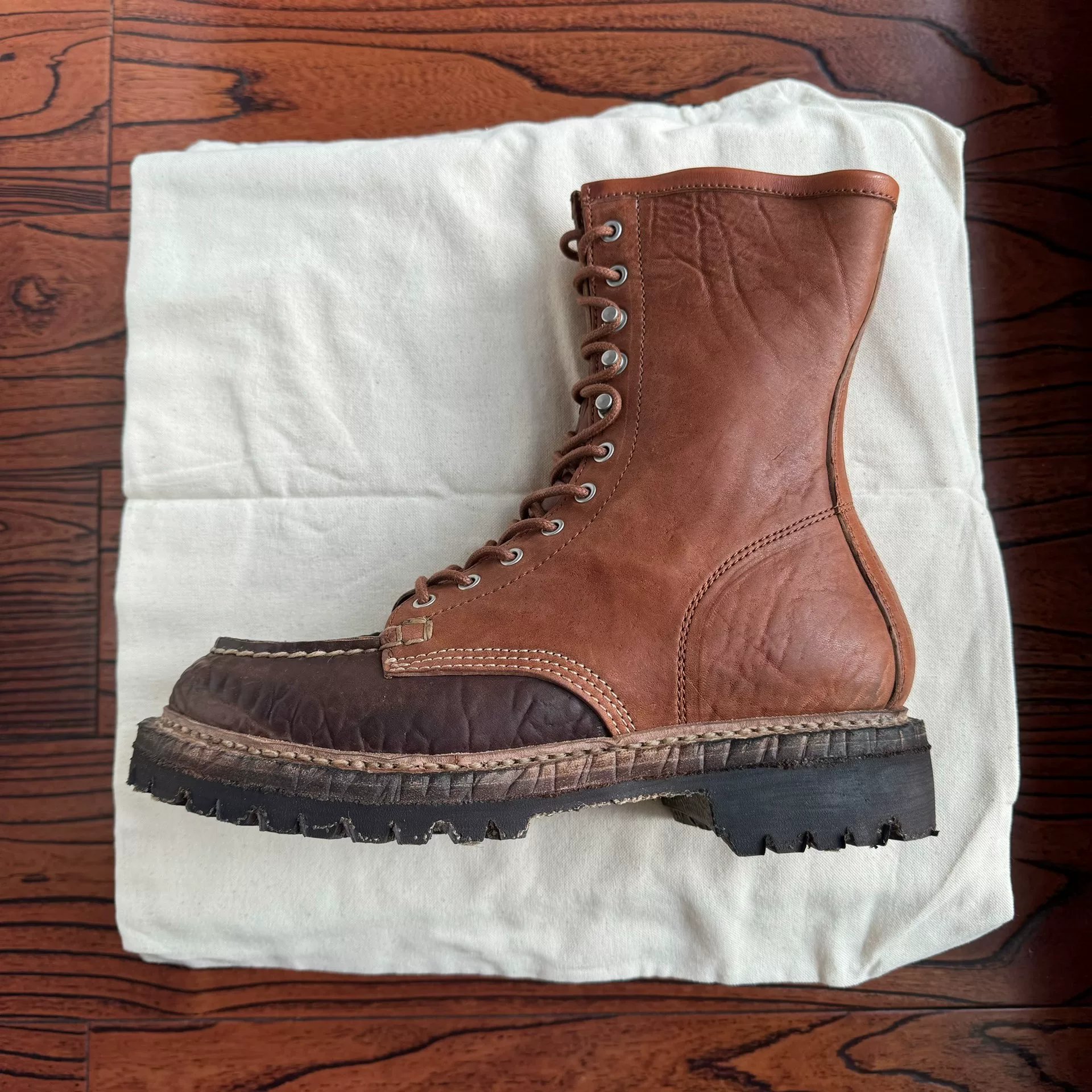 Visvim Scout Moc Boots Hi-Folk — detail