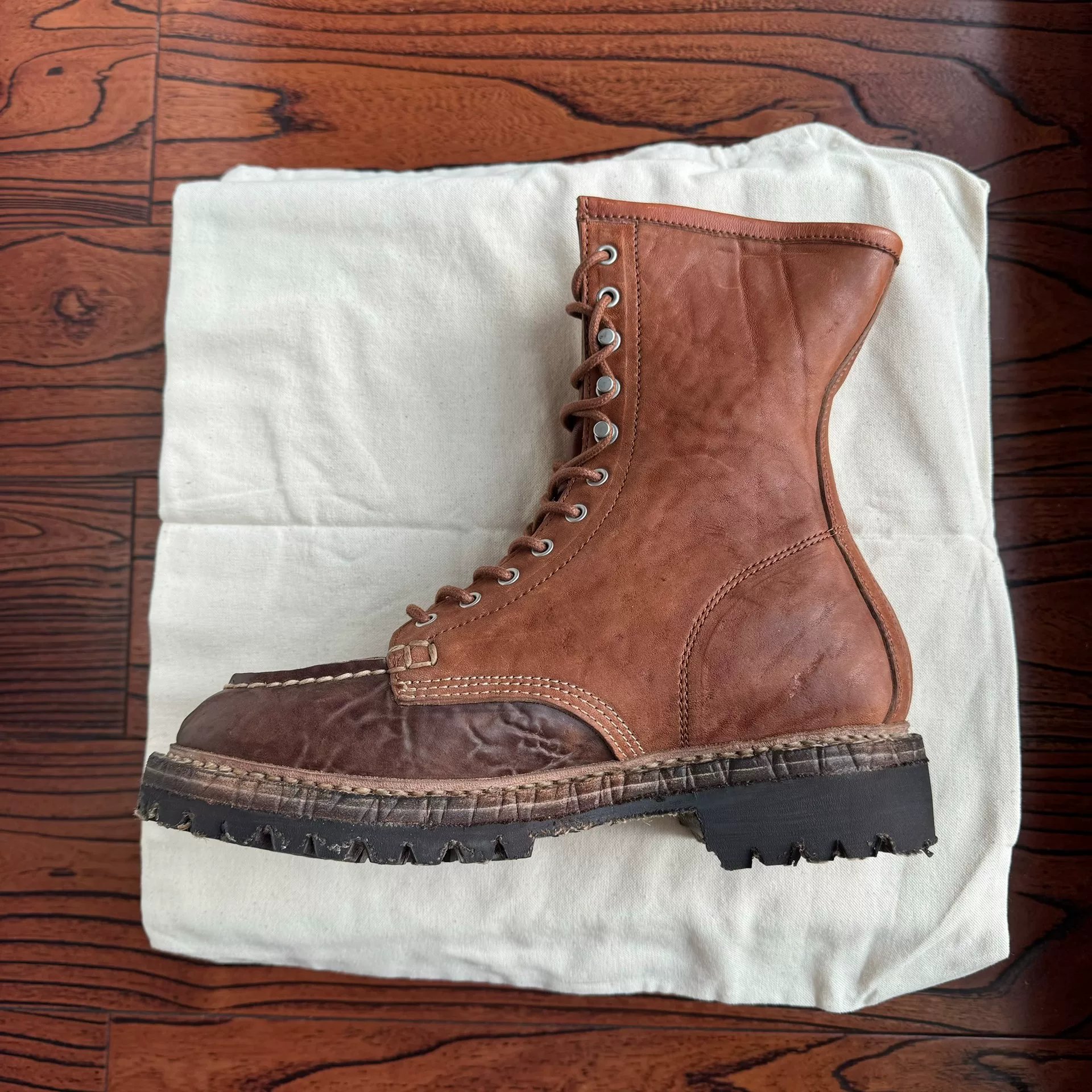 Visvim Scout Moc Boots Hi-Folk — back